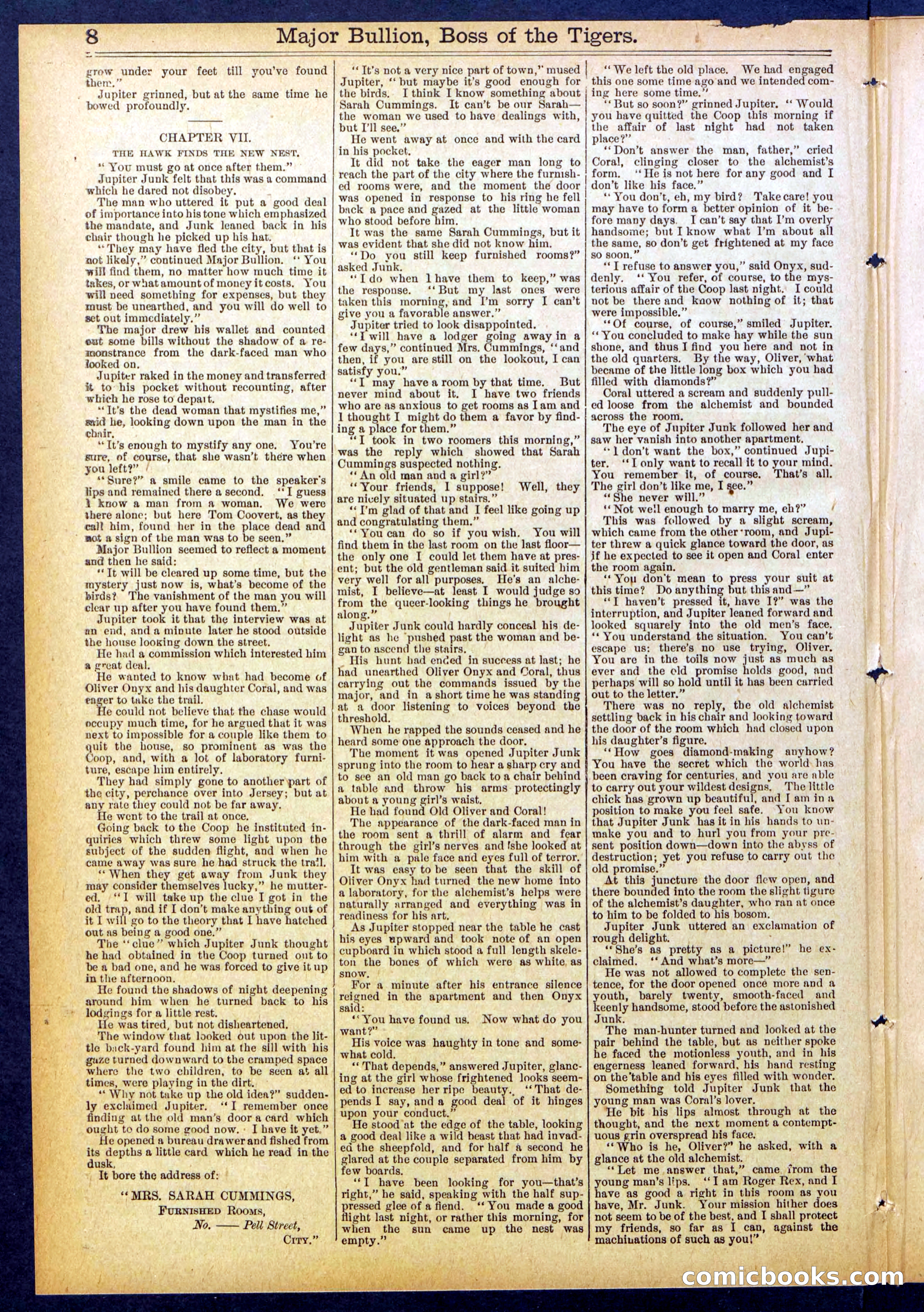 Beadle's Dime Library No. 840: Major Bullion, Boss of the Tigers — page 8 of 32