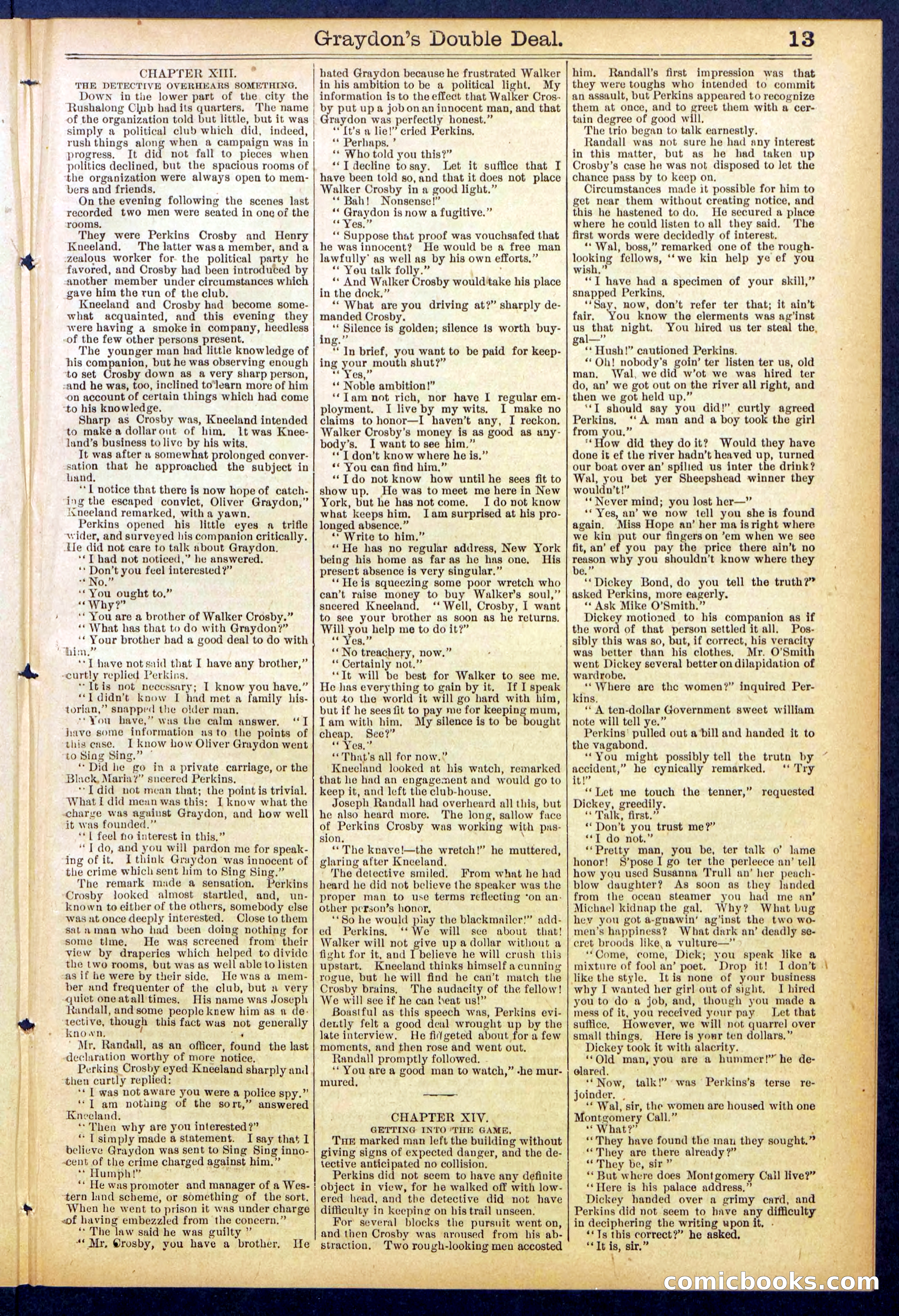 Beadle's Dime Library No. 841 — page 13 of 32