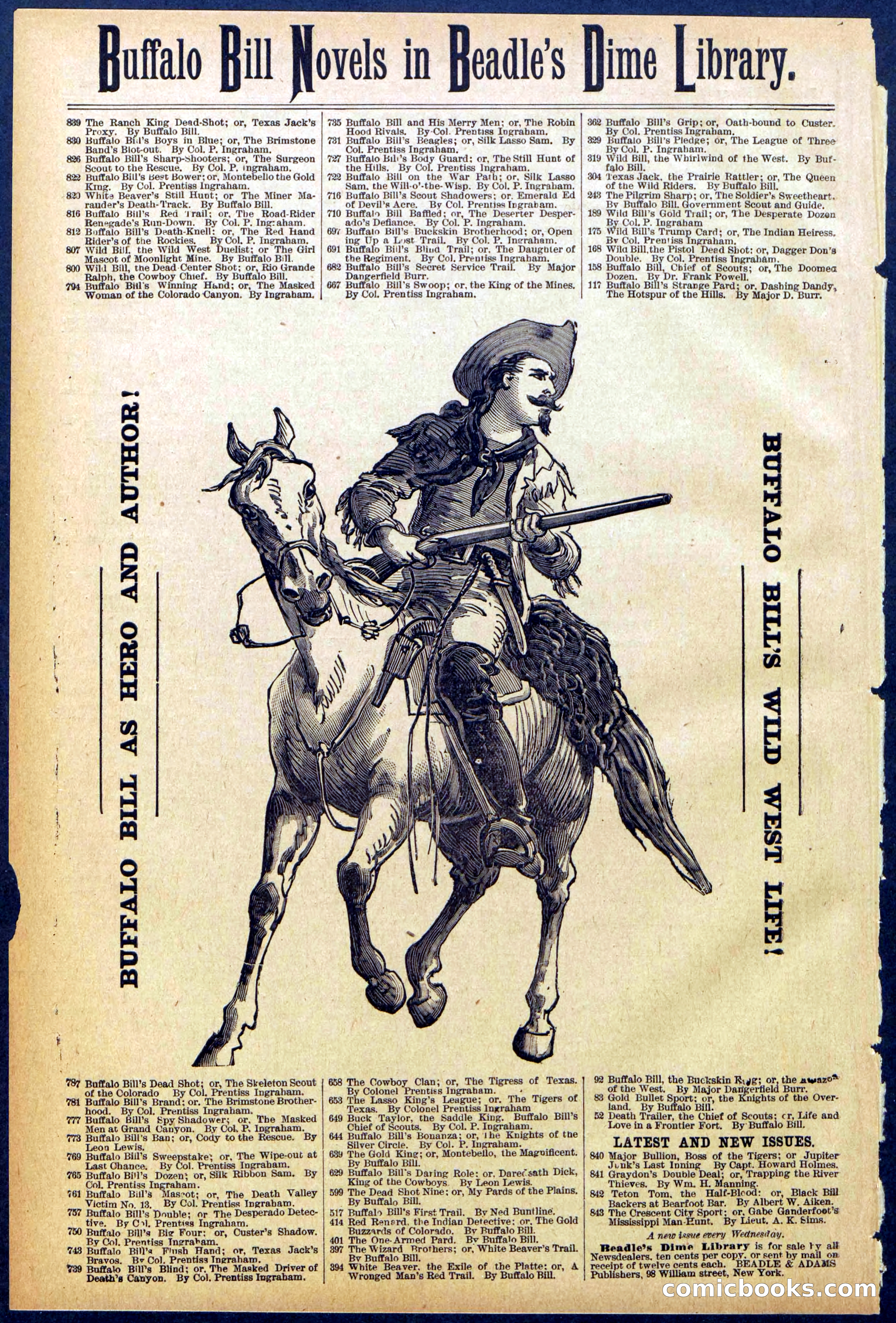 Beadle's New York Dime Library No. 842 — page 32 of 32