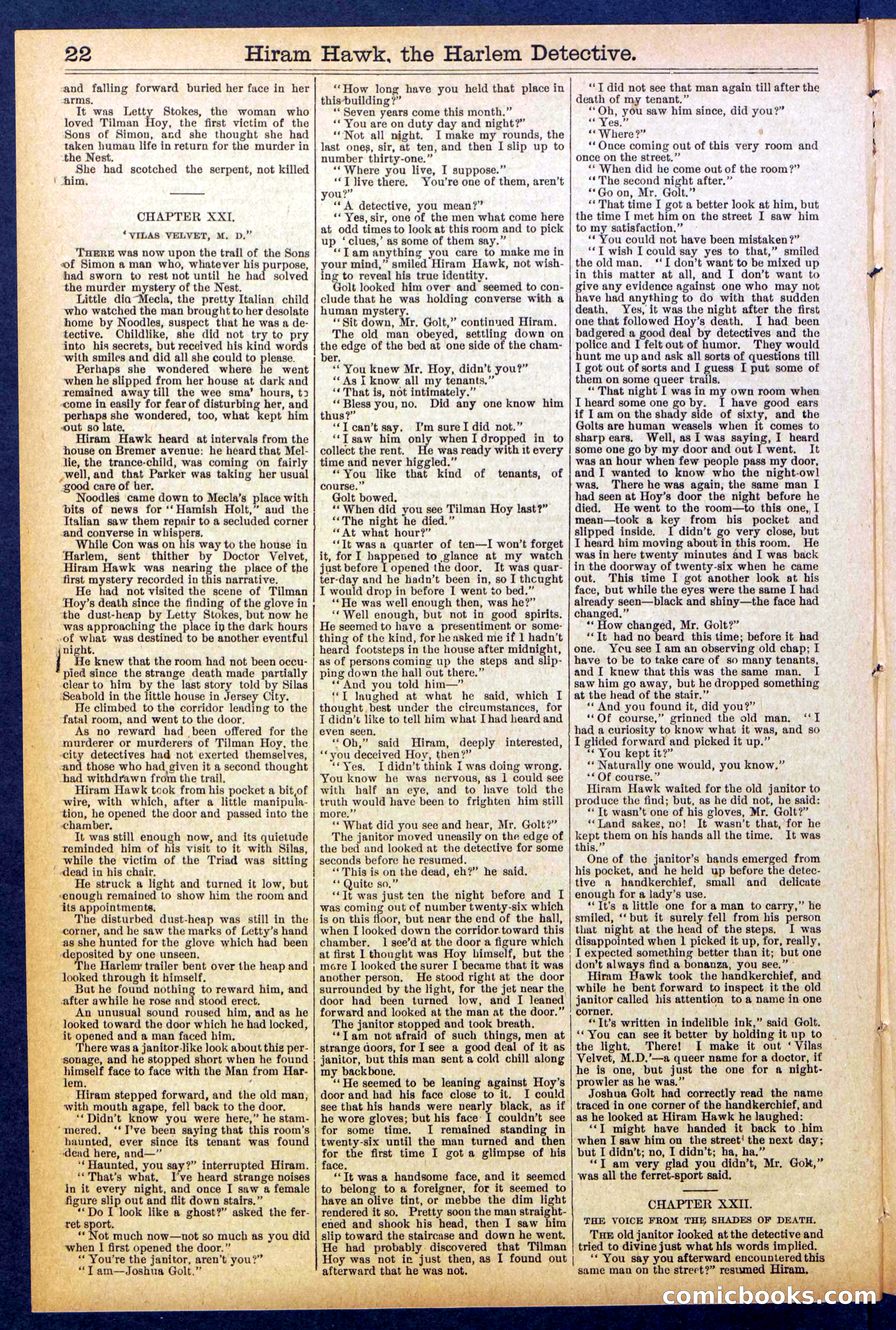 Beadle's Dime Library, No. 847 — page 22 of 32