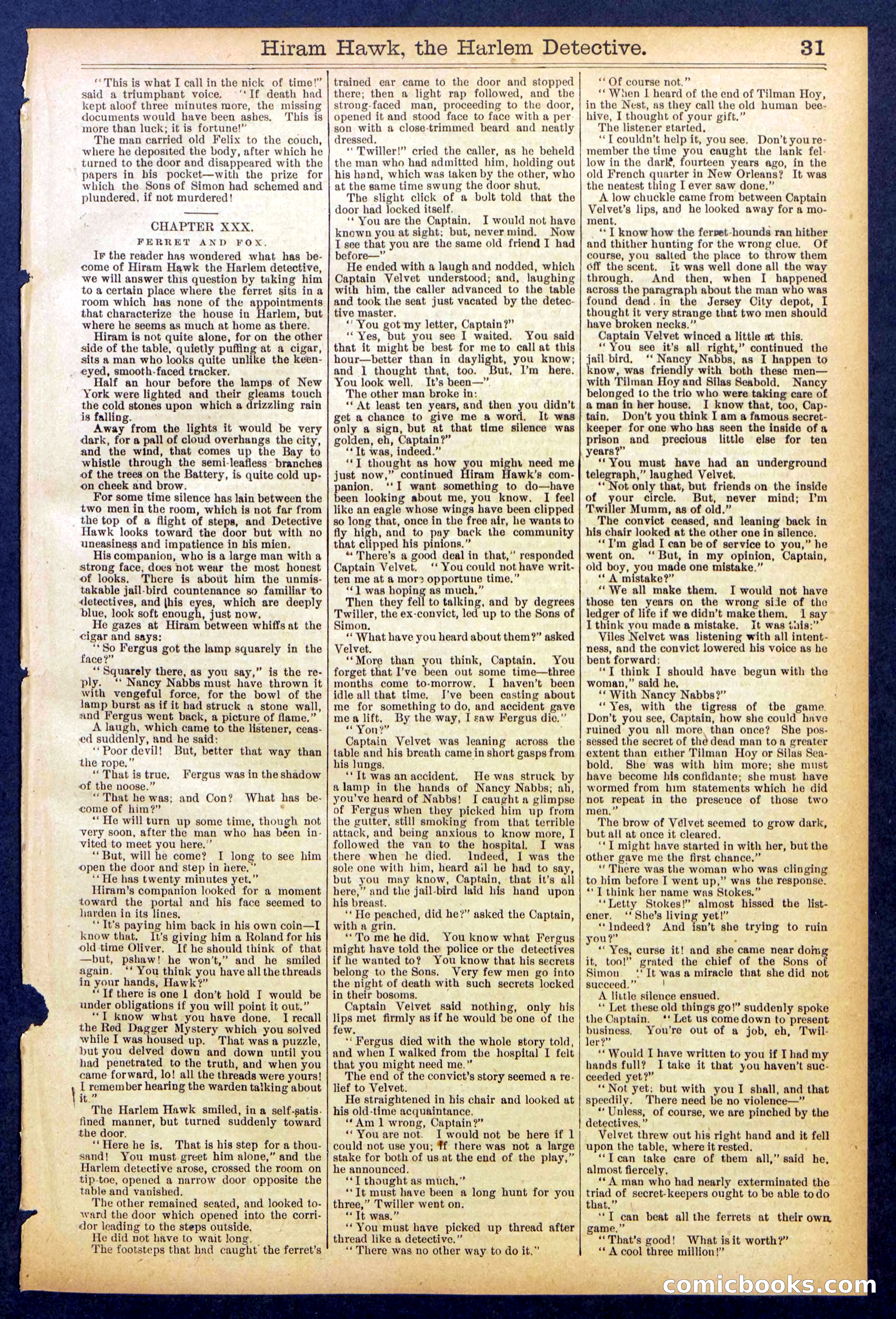 Beadle's Dime Library, No. 847 — page 31 of 32