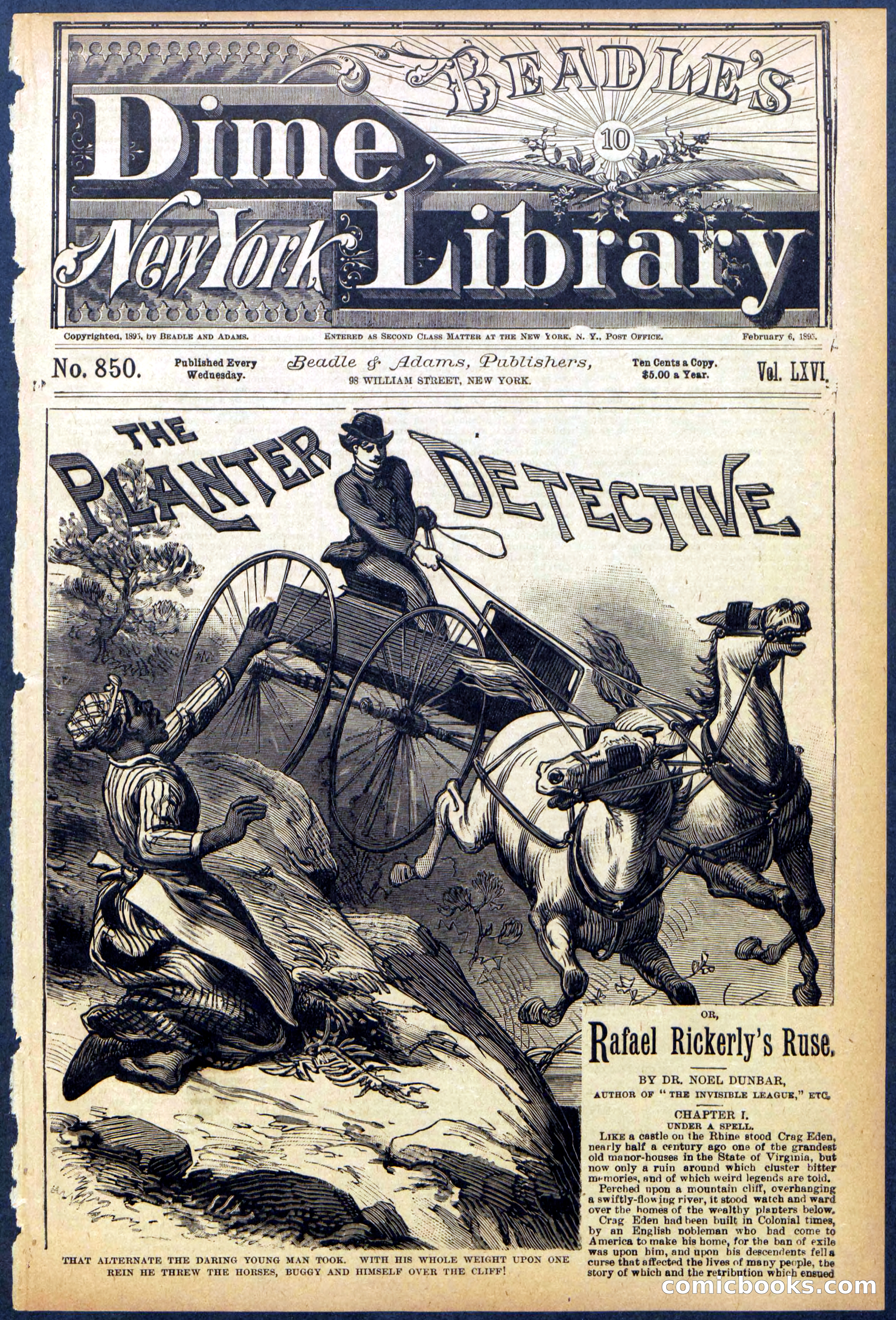 Beadle's Dime Library No. 850 — page 1 of 32