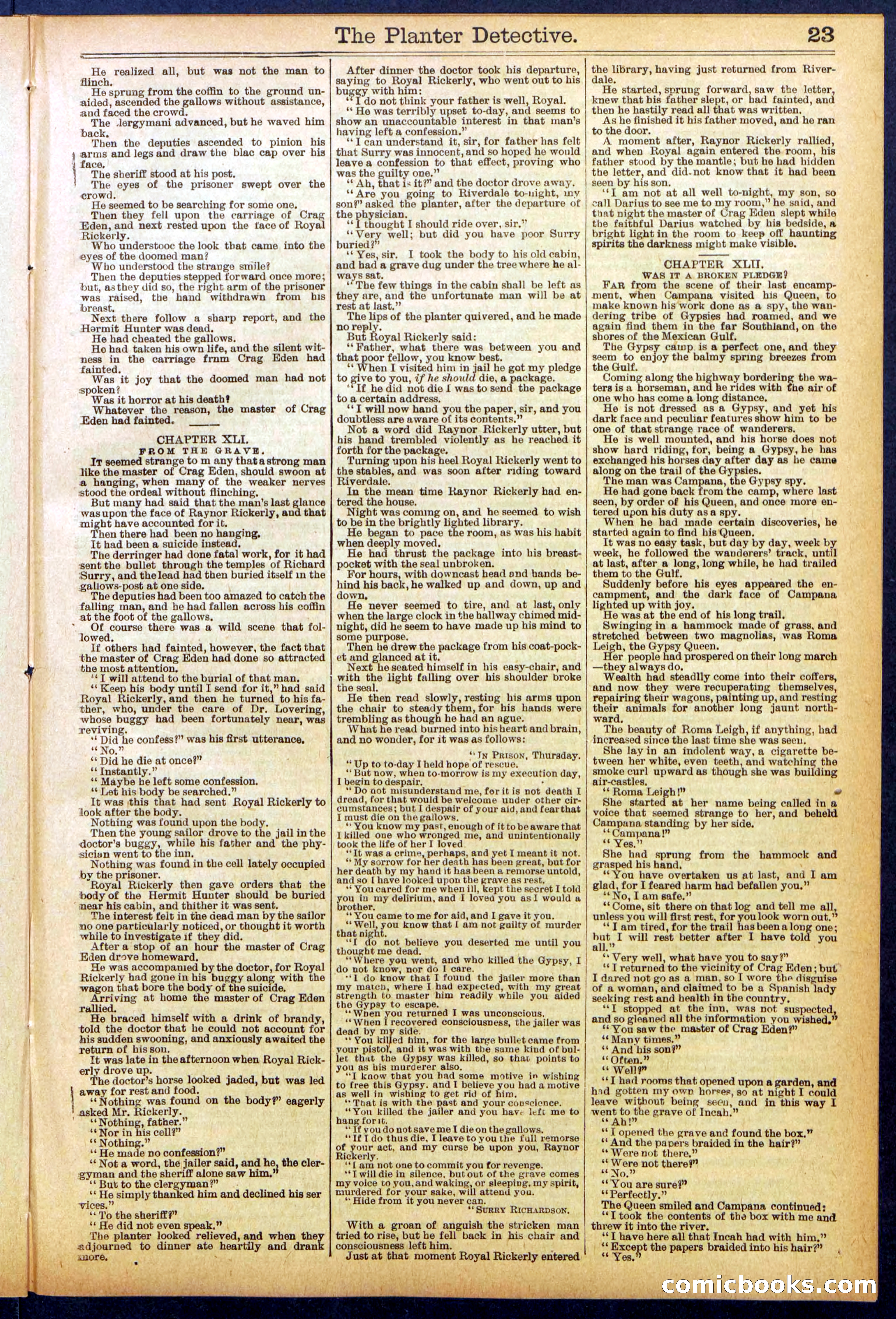 Beadle's Dime Library No. 850 — page 23 of 32