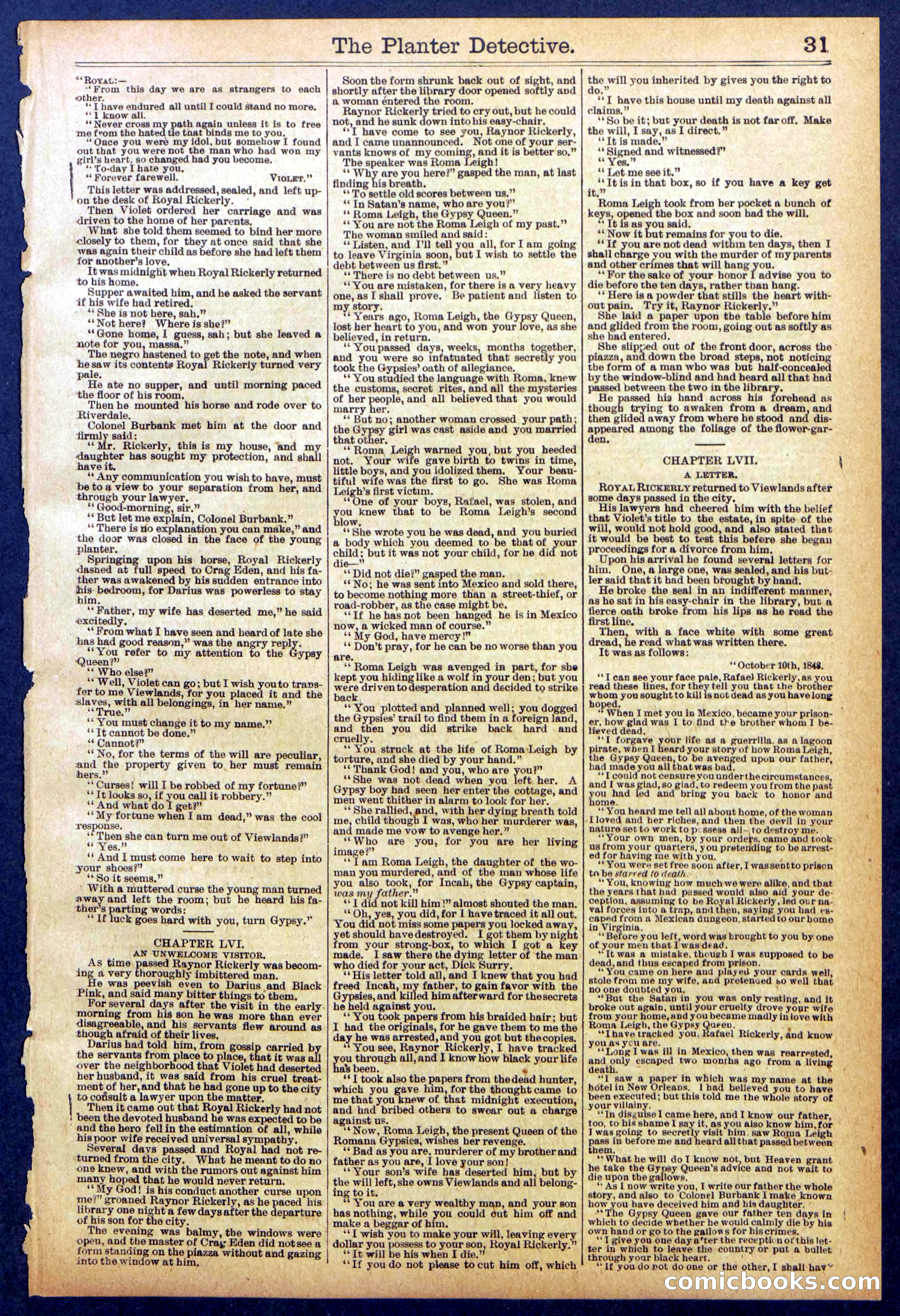 Beadle's Dime Library No. 850 — page 31 of 32
