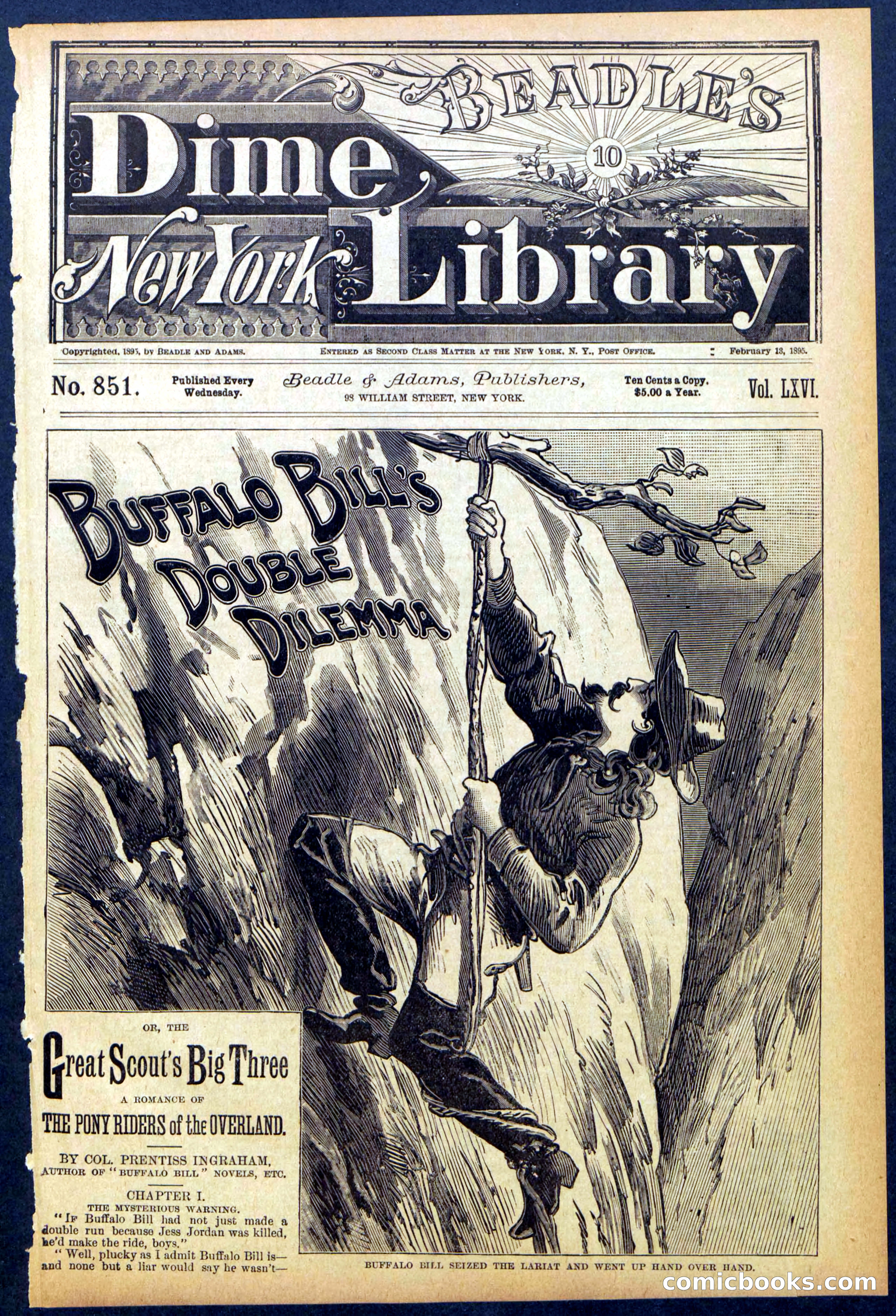Beadle's Dime Library No. 851 — page 1 of 32