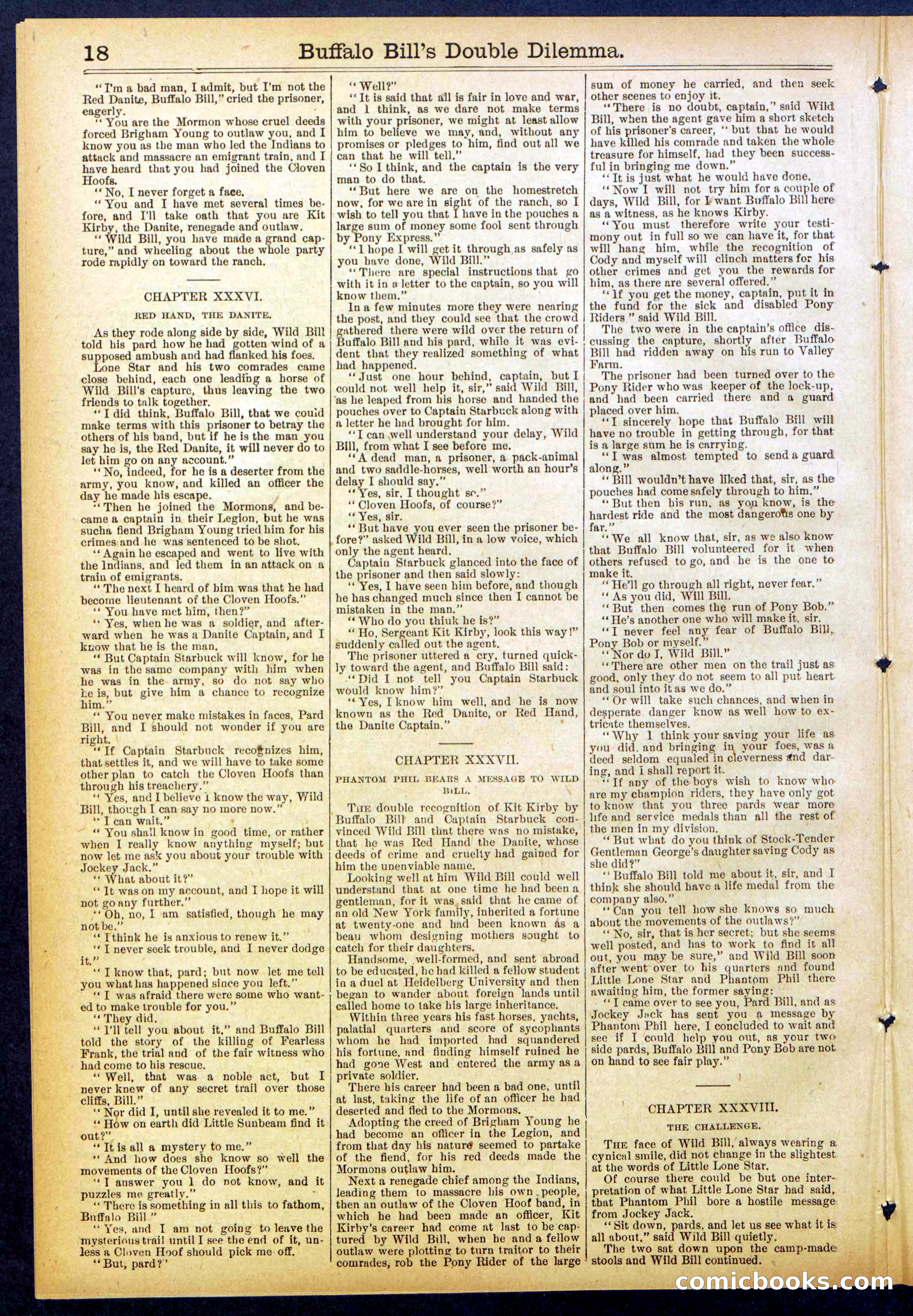 Beadle's Dime Library No. 851 — page 18 of 32