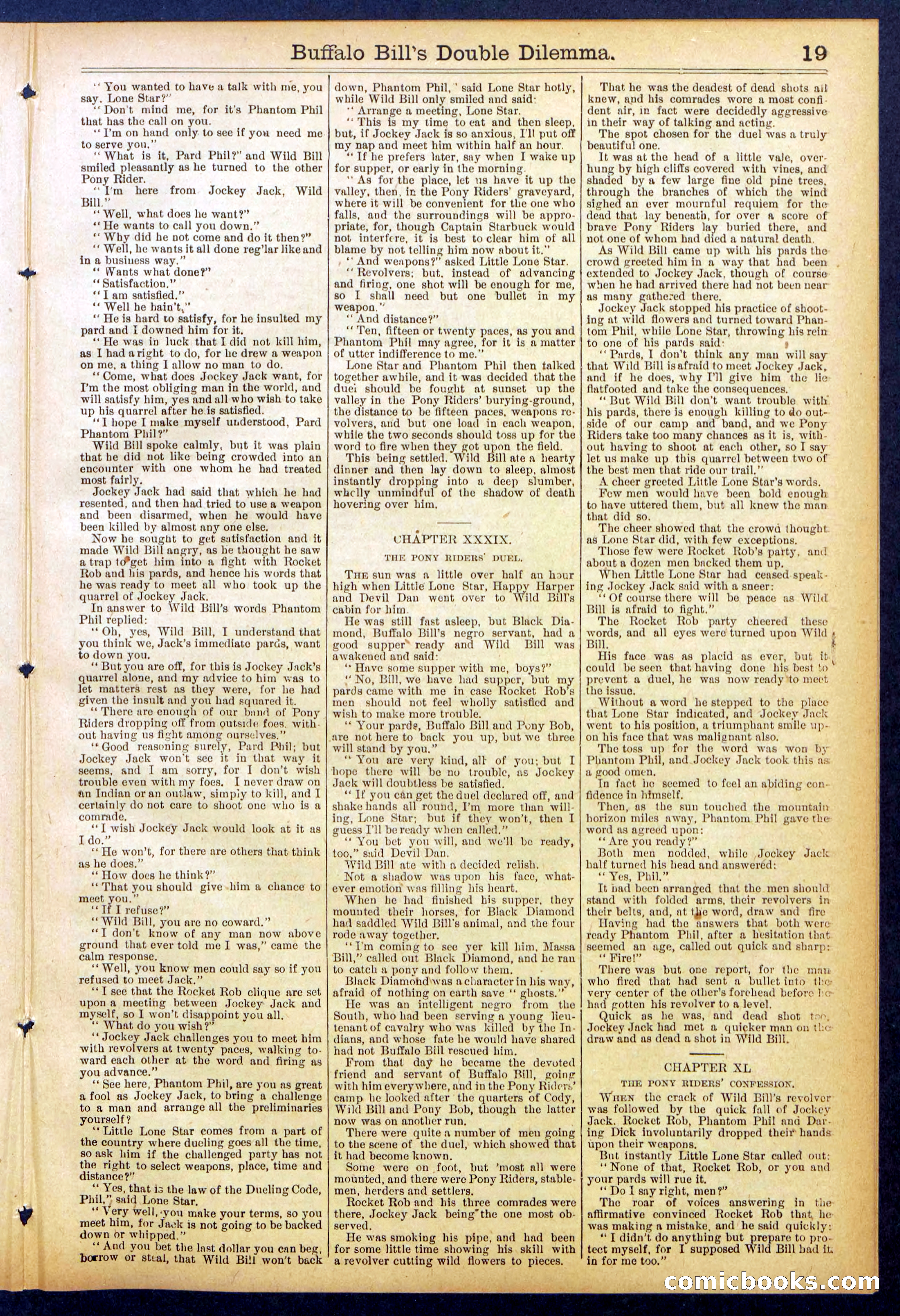Beadle's Dime Library No. 851 — page 19 of 32