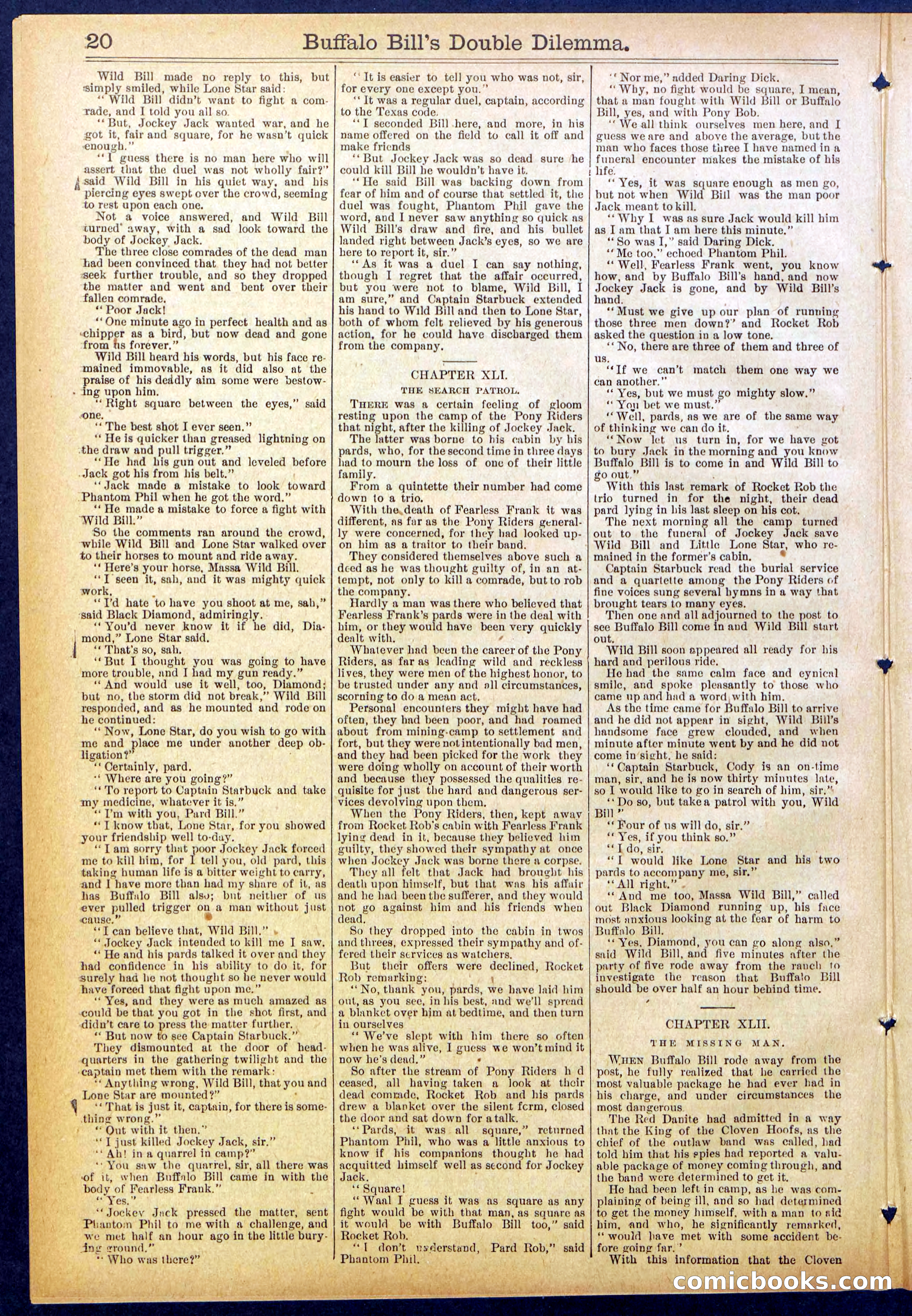 Beadle's Dime Library No. 851 — page 20 of 32