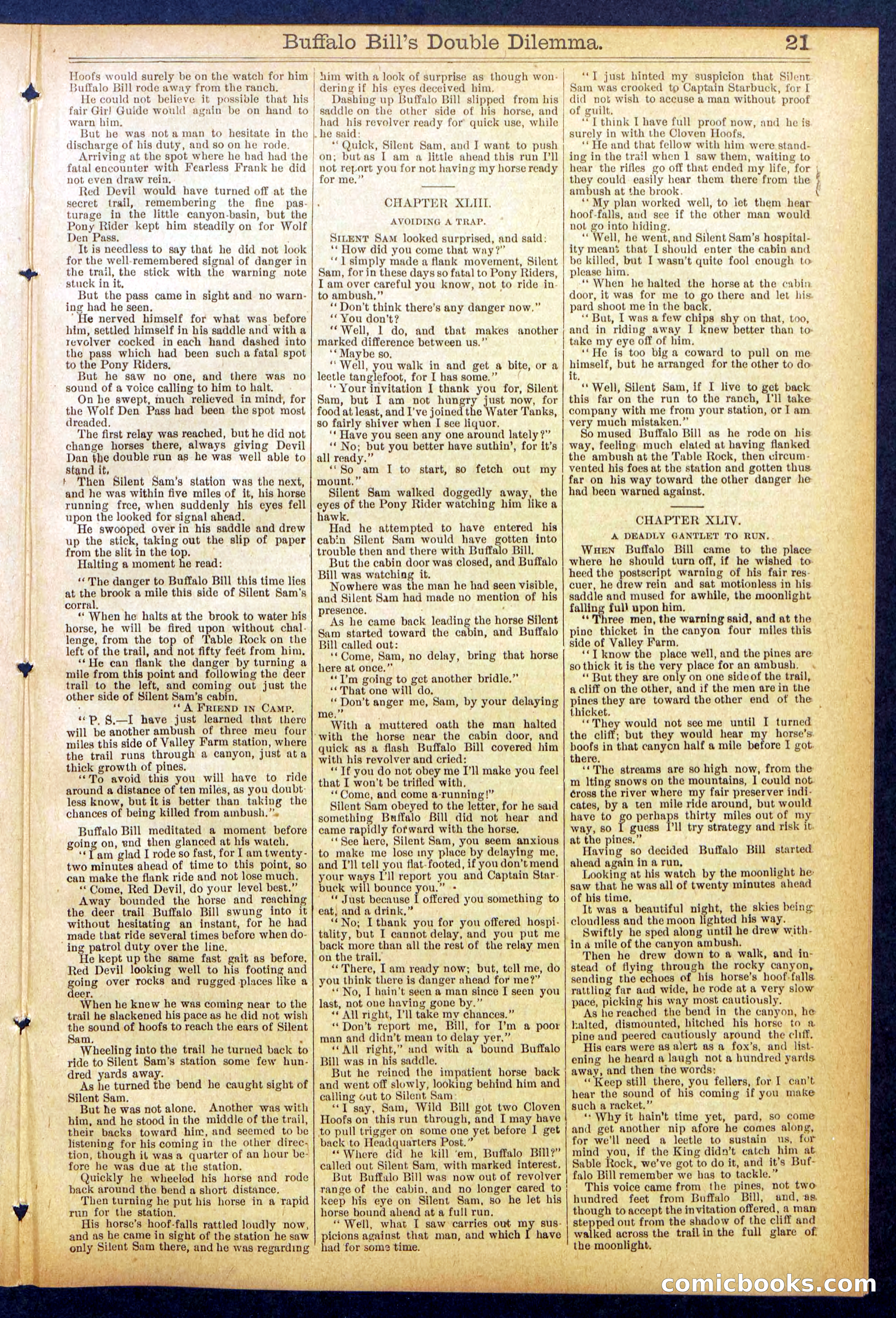Beadle's Dime Library No. 851 — page 21 of 32