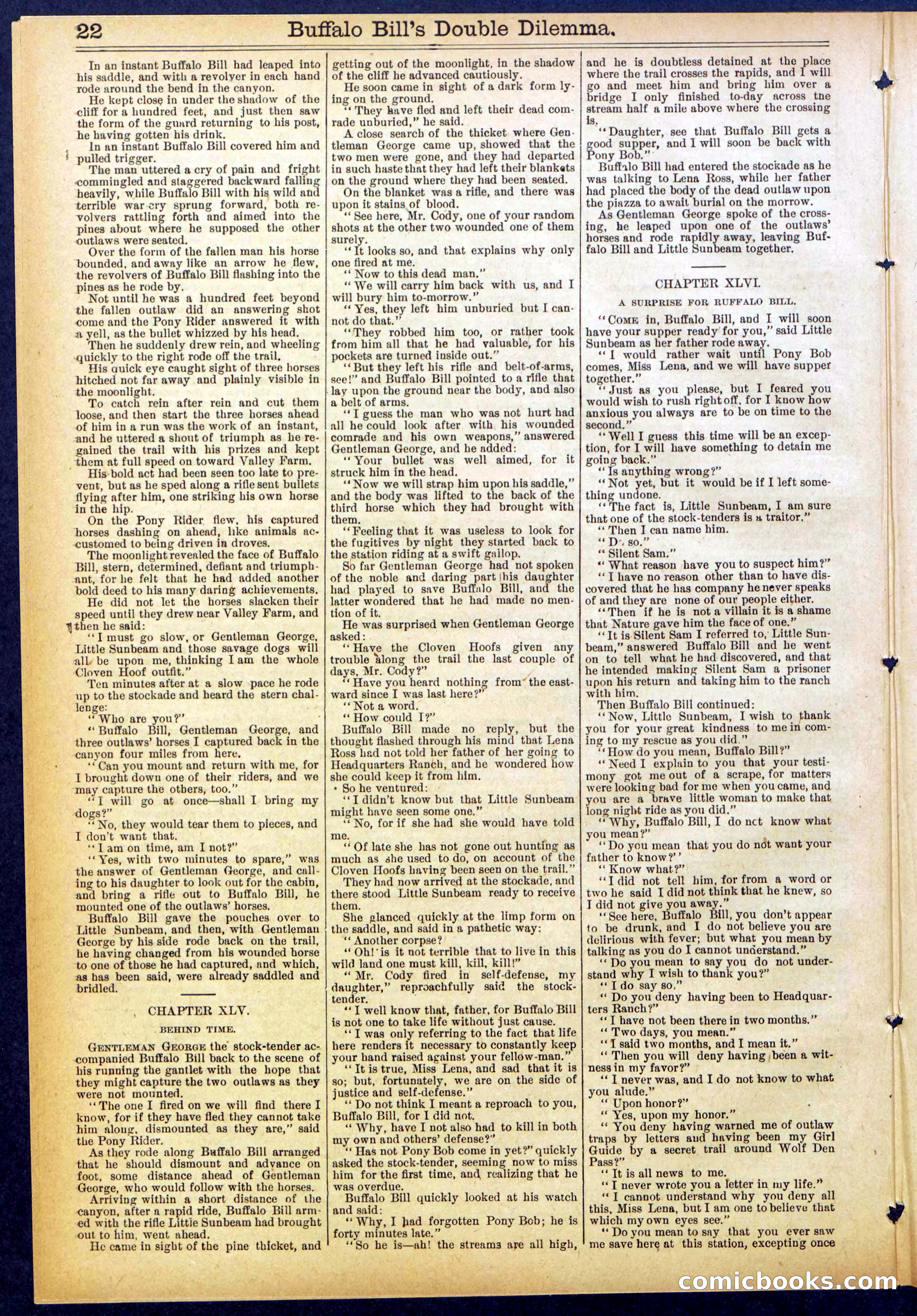 Beadle's Dime Library No. 851 — page 22 of 32