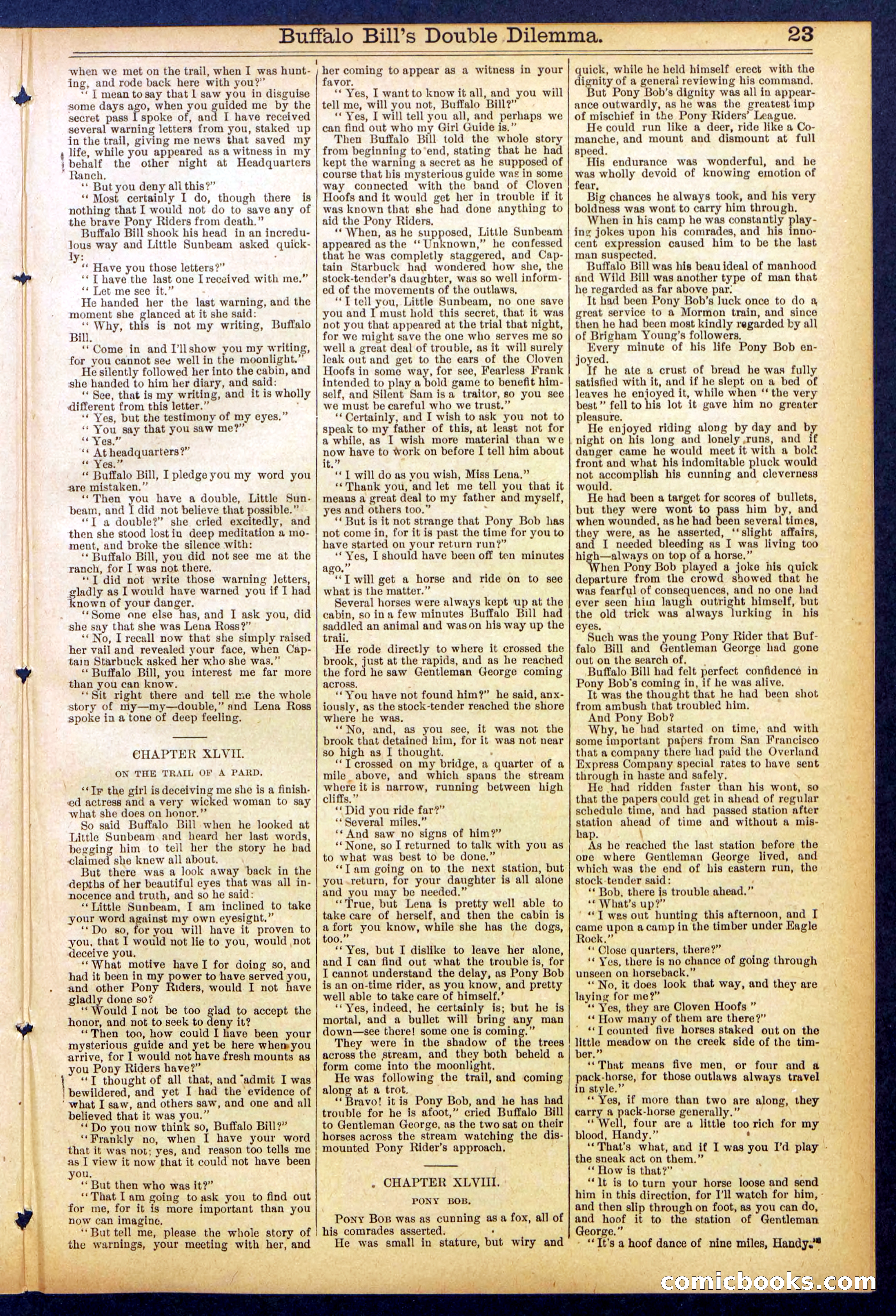 Beadle's Dime Library No. 851 — page 23 of 32