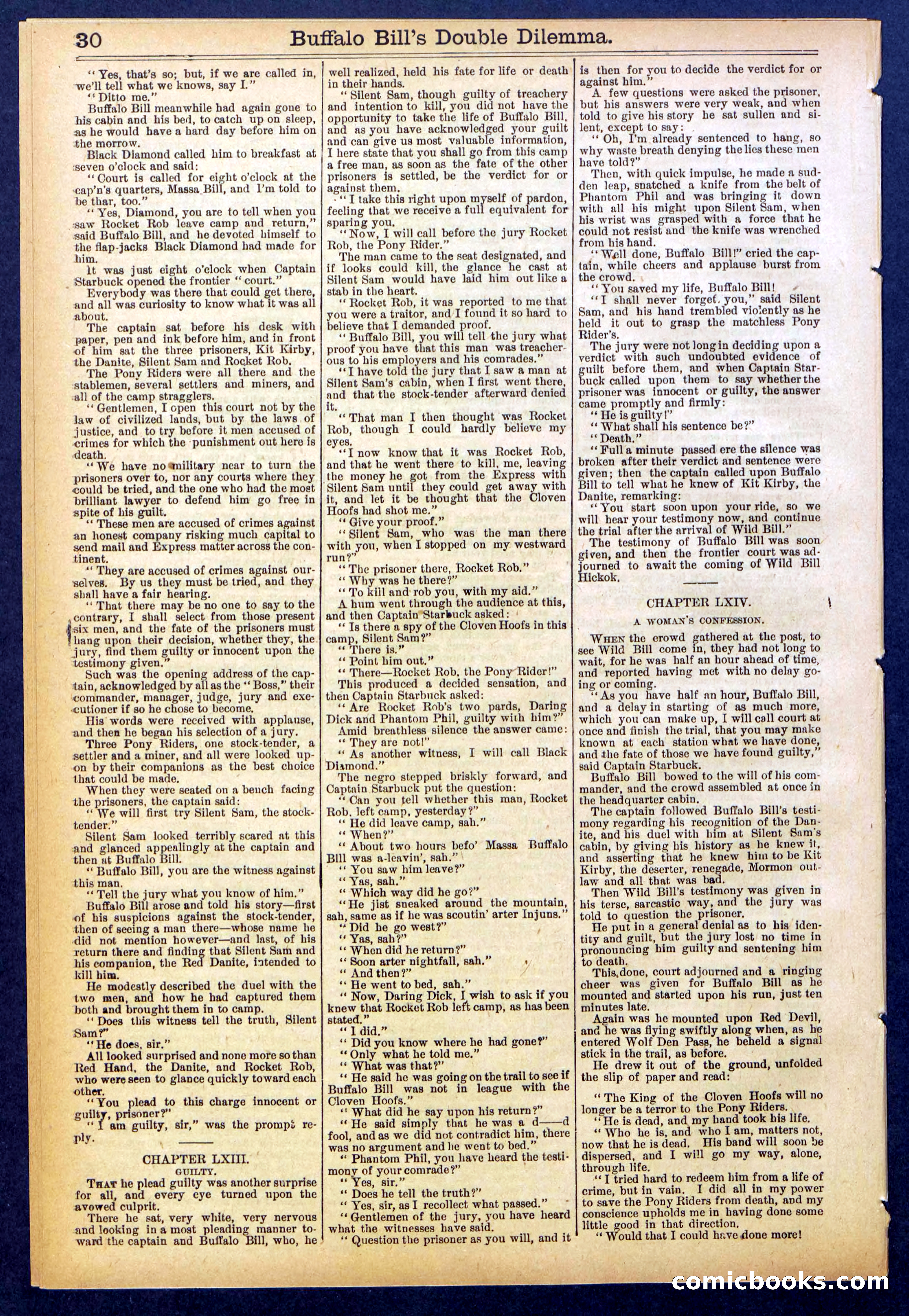 Beadle's Dime Library No. 851 — page 30 of 32