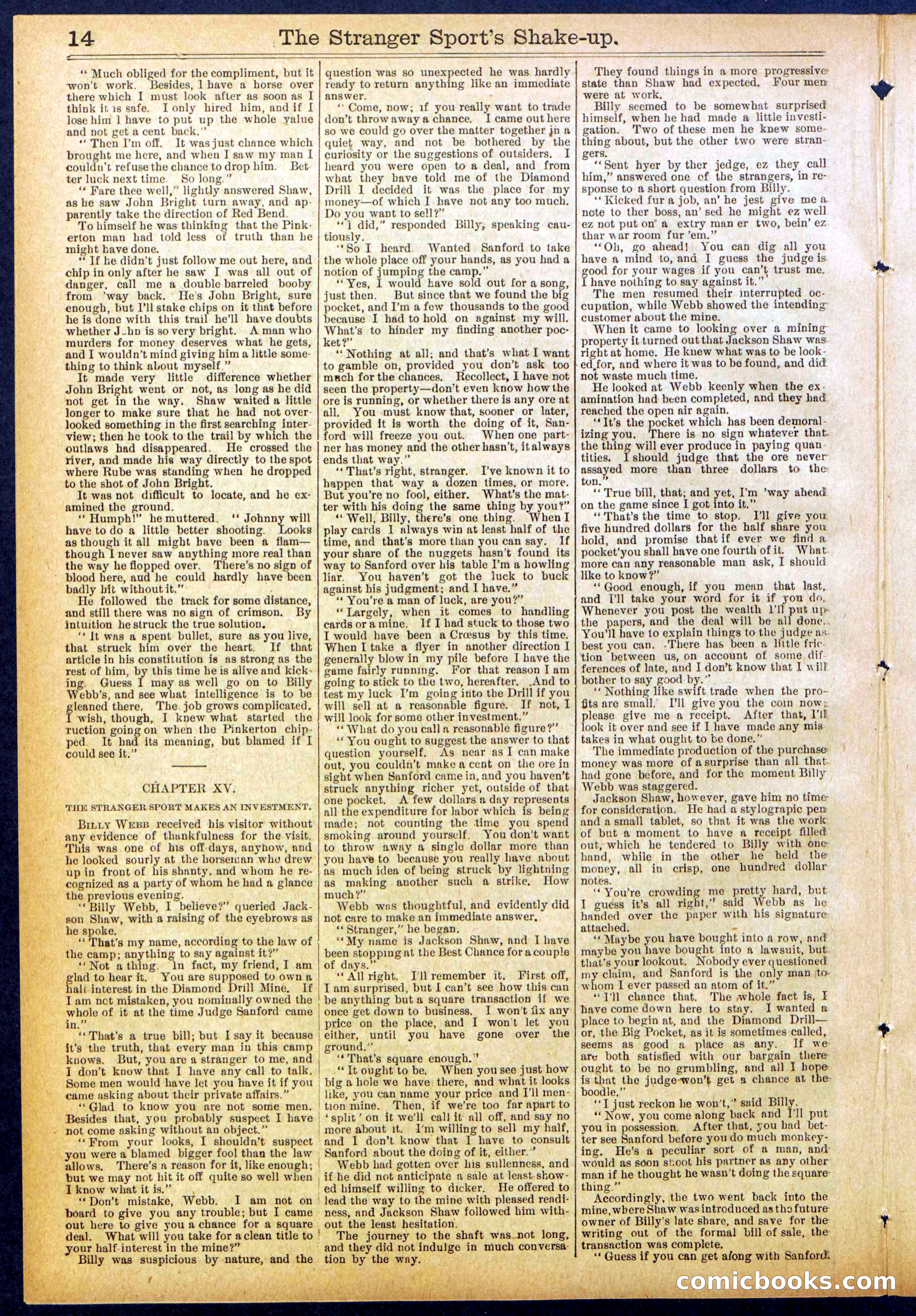 Beadle's Dime Library No. 852 — page 14 of 32