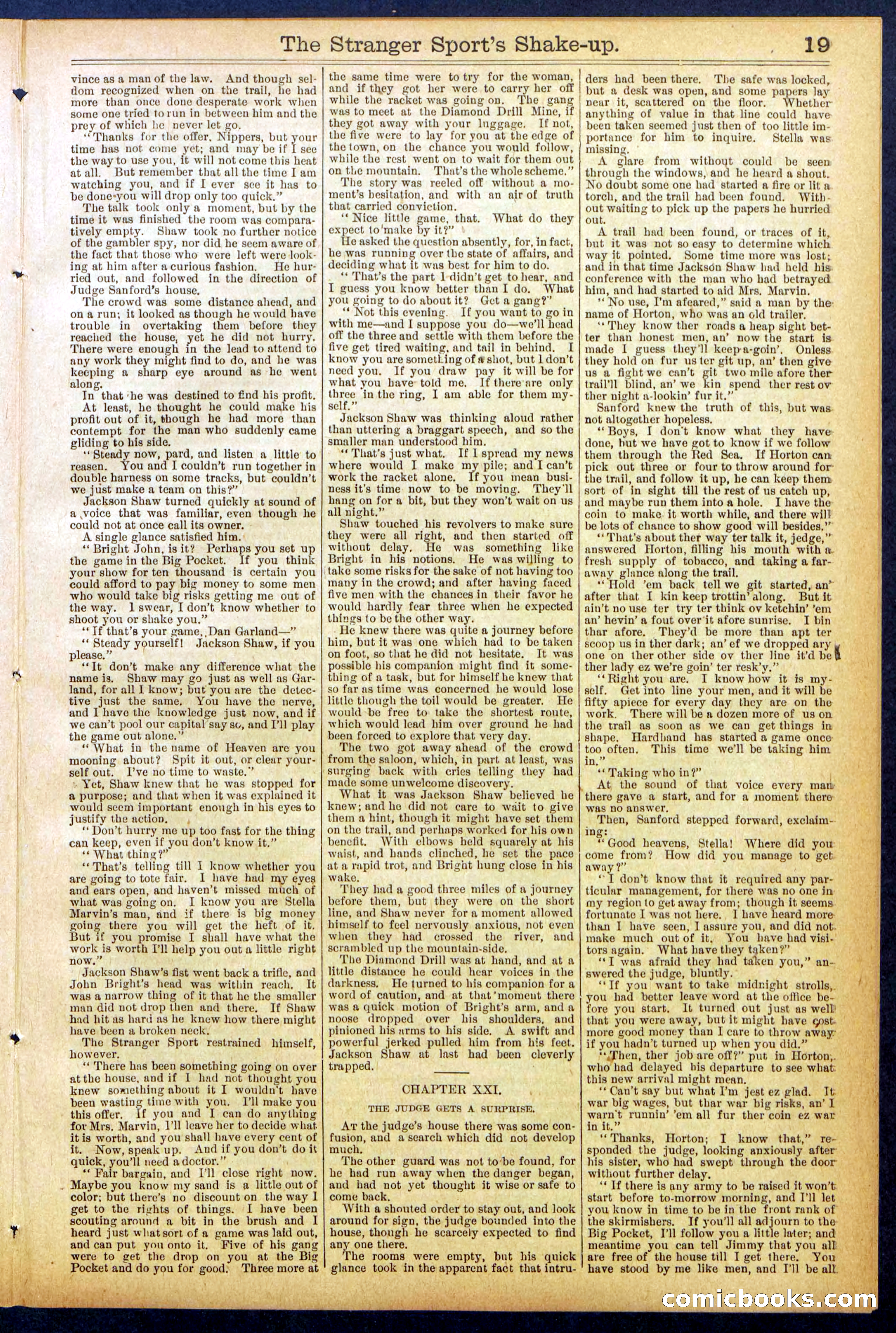 Beadle's Dime Library No. 852 — page 19 of 32
