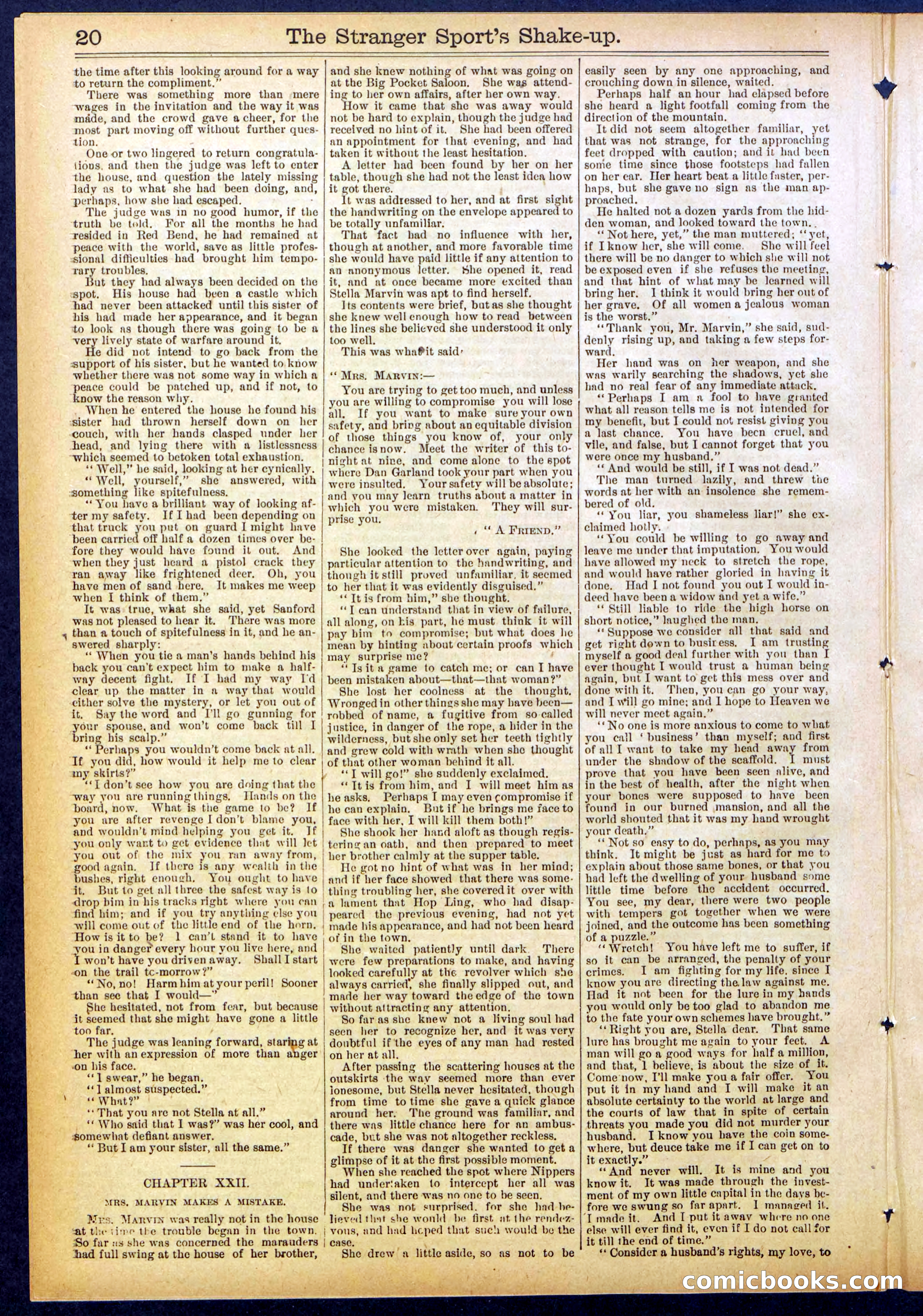 Beadle's Dime Library No. 852 — page 20 of 32
