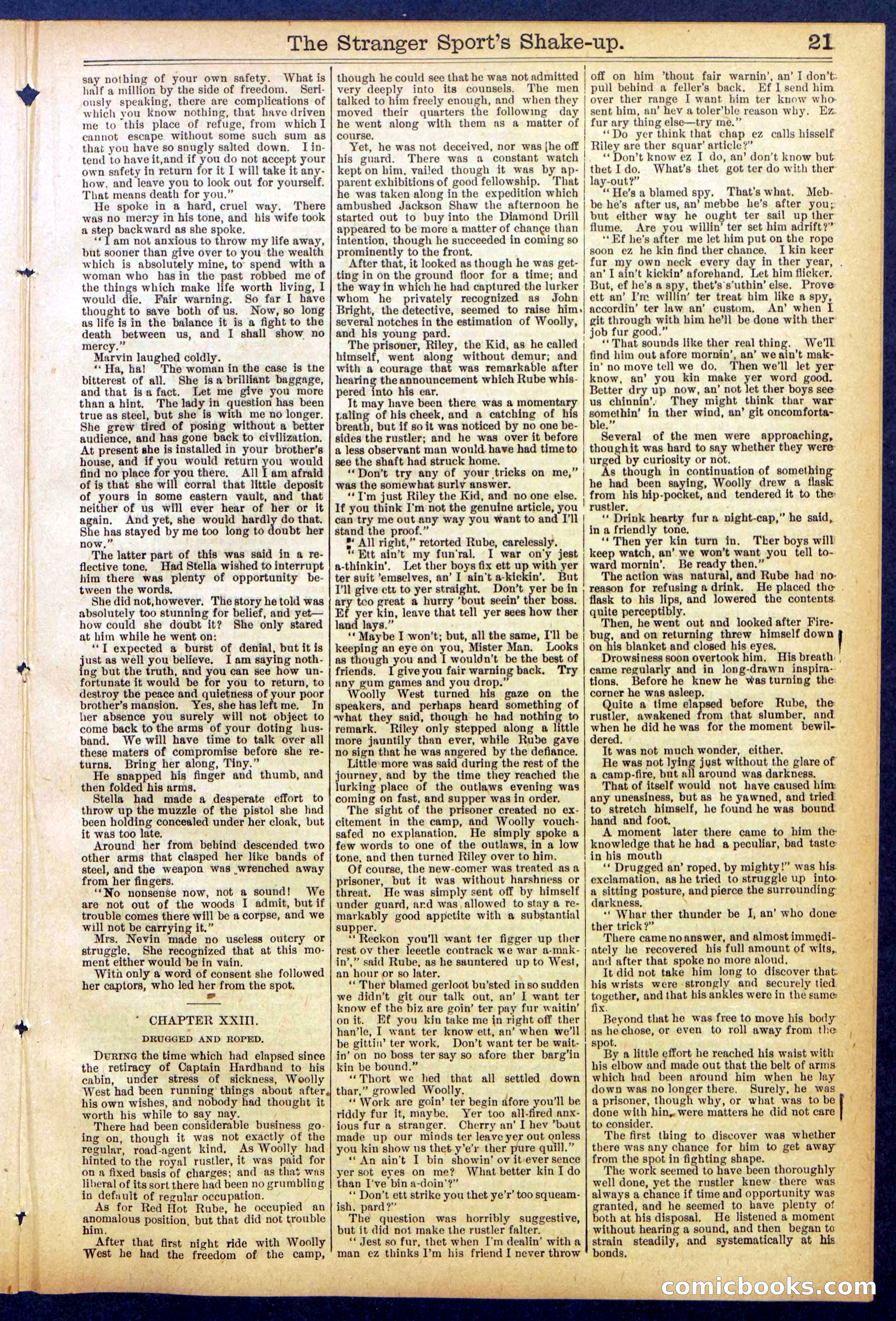 Beadle's Dime Library No. 852 — page 21 of 32
