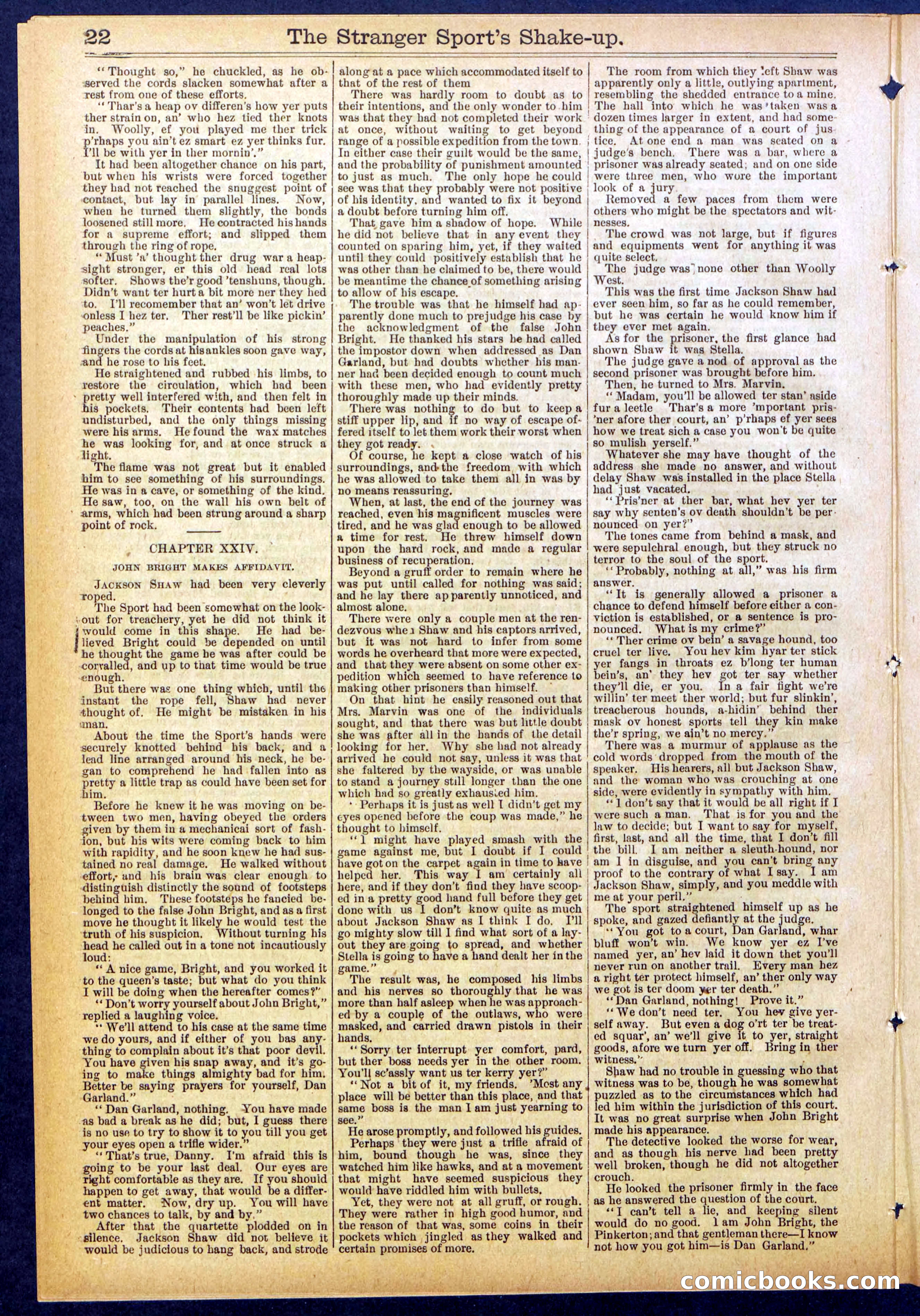 Beadle's Dime Library No. 852 — page 22 of 32