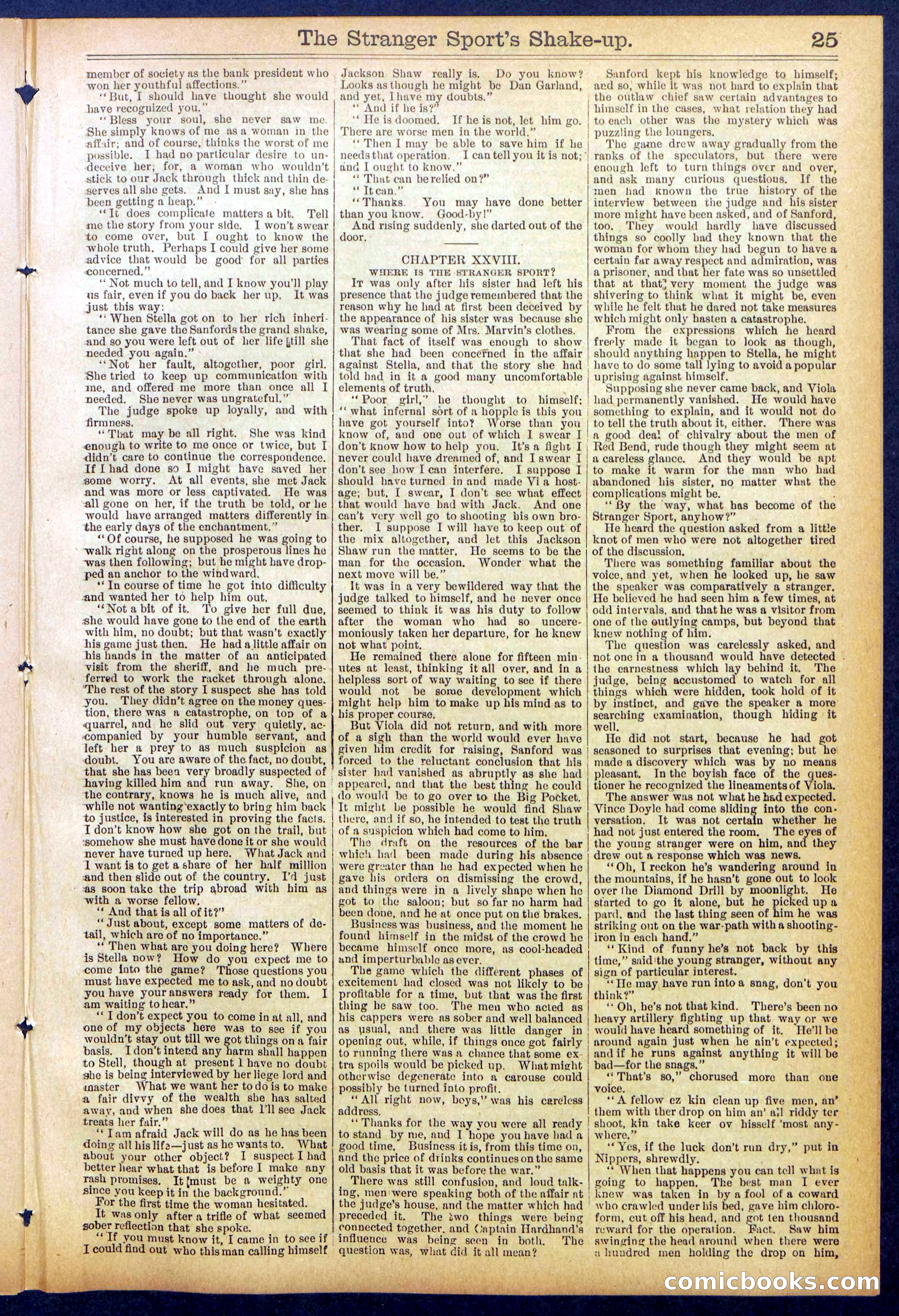 Beadle's Dime Library No. 852 — page 25 of 32