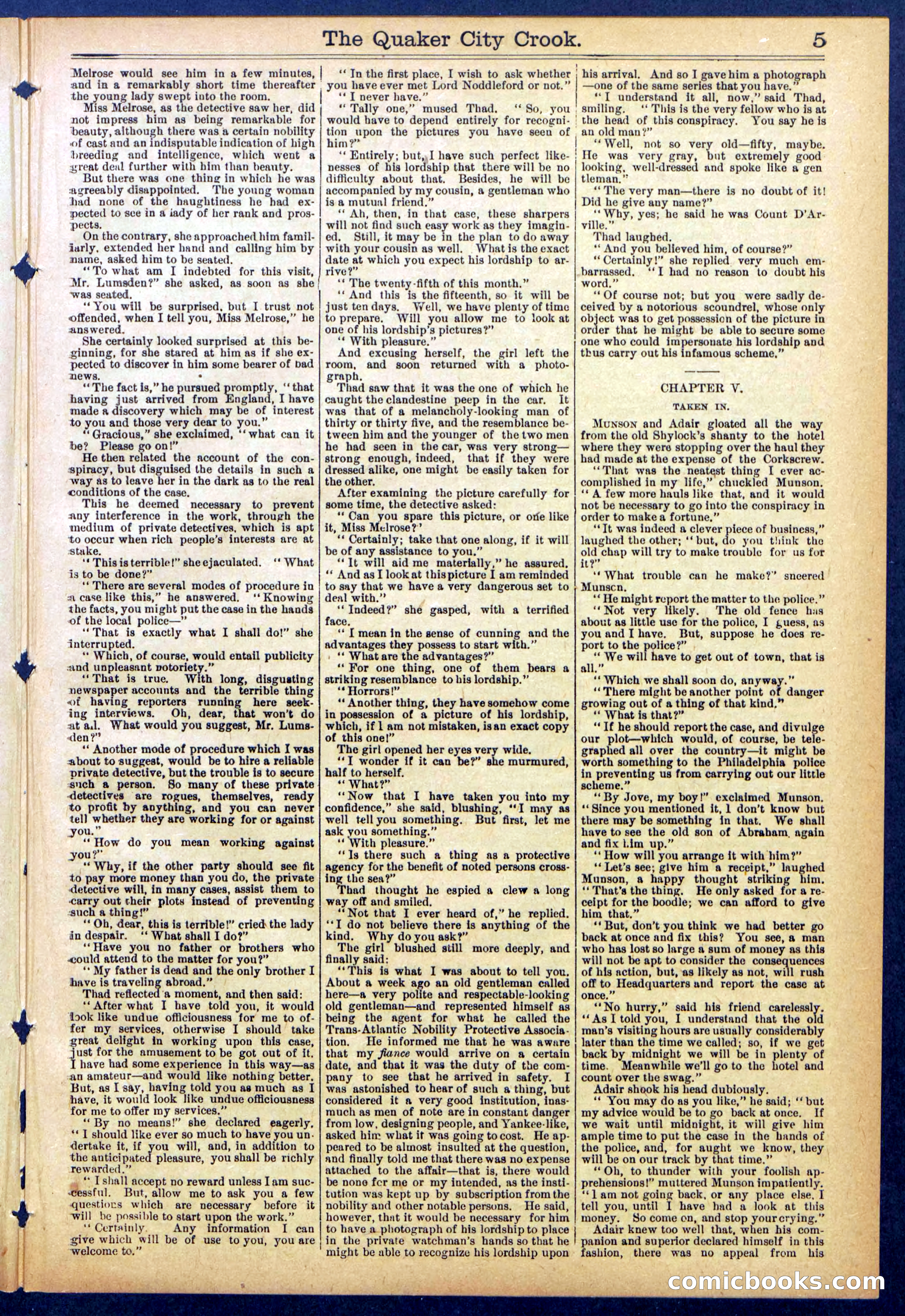 Beadle's New York Dime Library, No. 853 — page 5 of 32