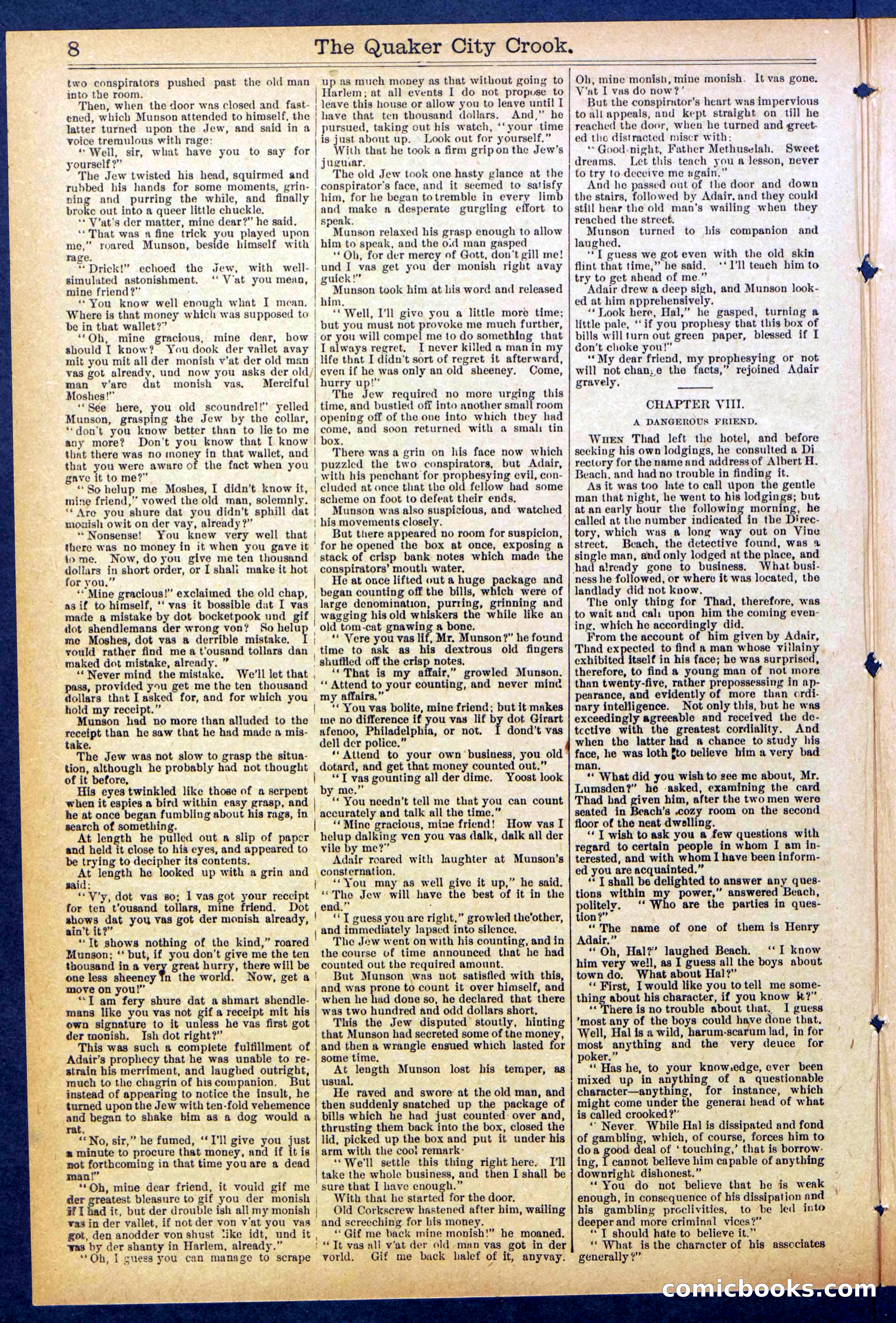 Beadle's New York Dime Library, No. 853 — page 8 of 32