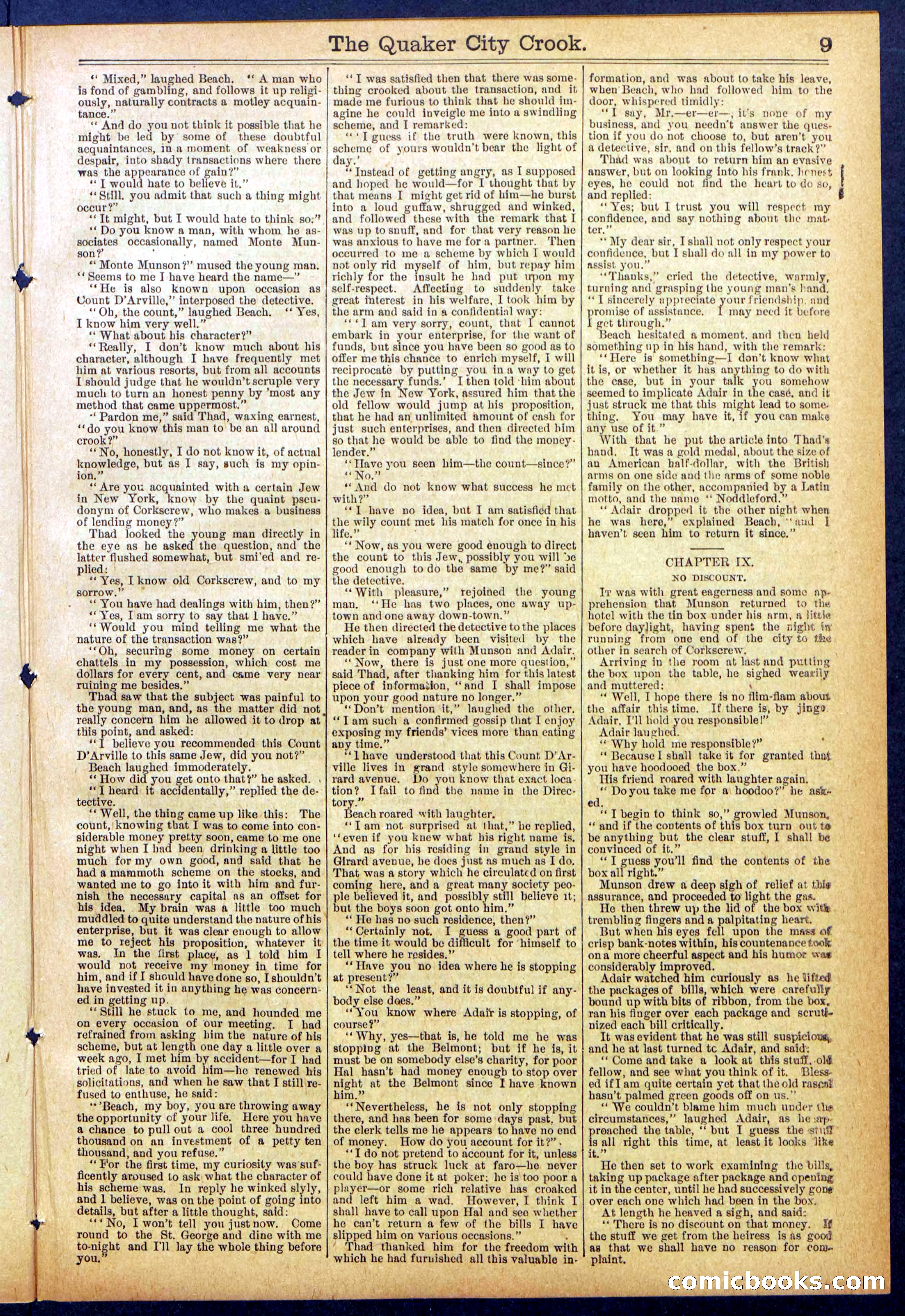 Beadle's New York Dime Library, No. 853 — page 9 of 32