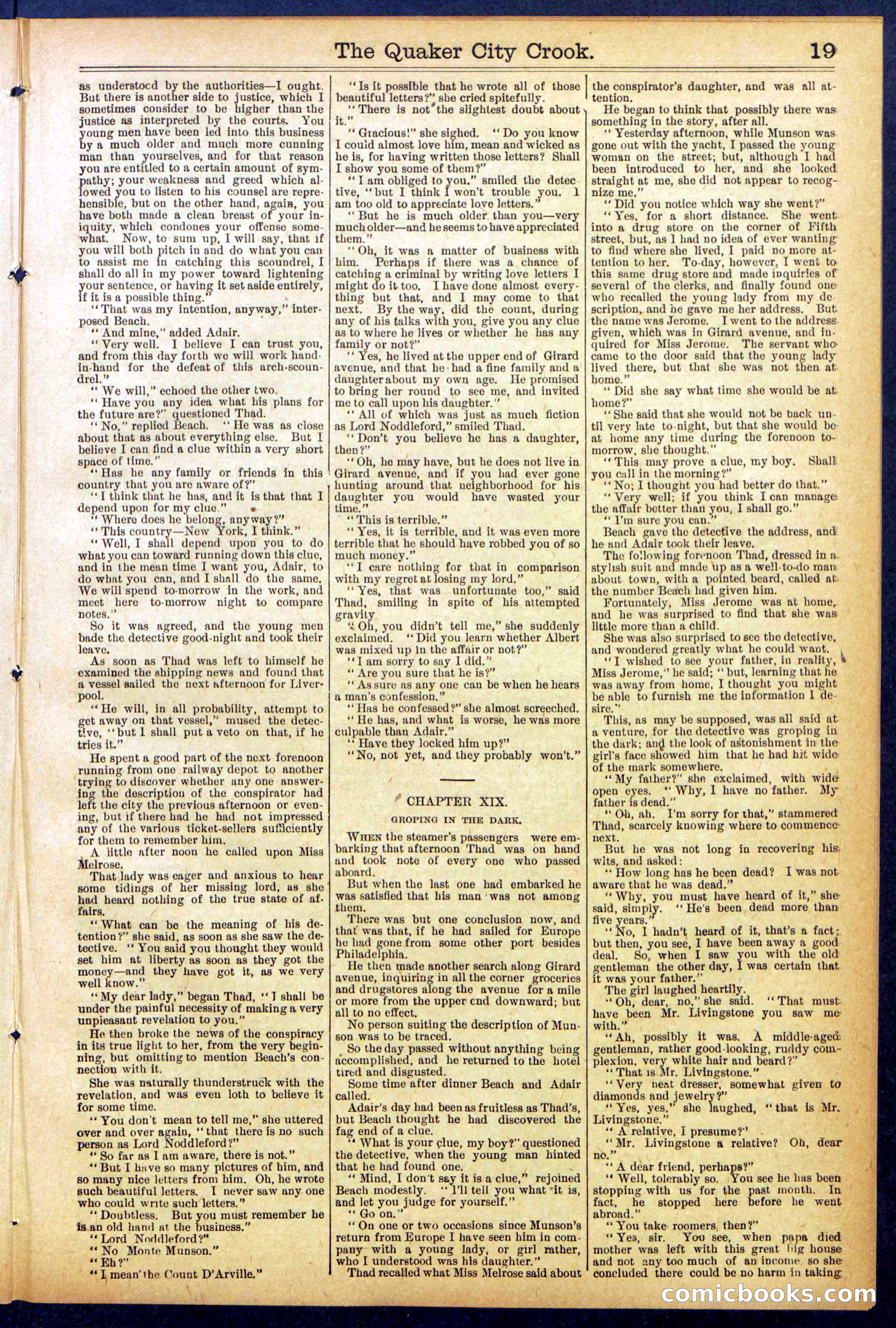 Beadle's New York Dime Library, No. 853 — page 19 of 32