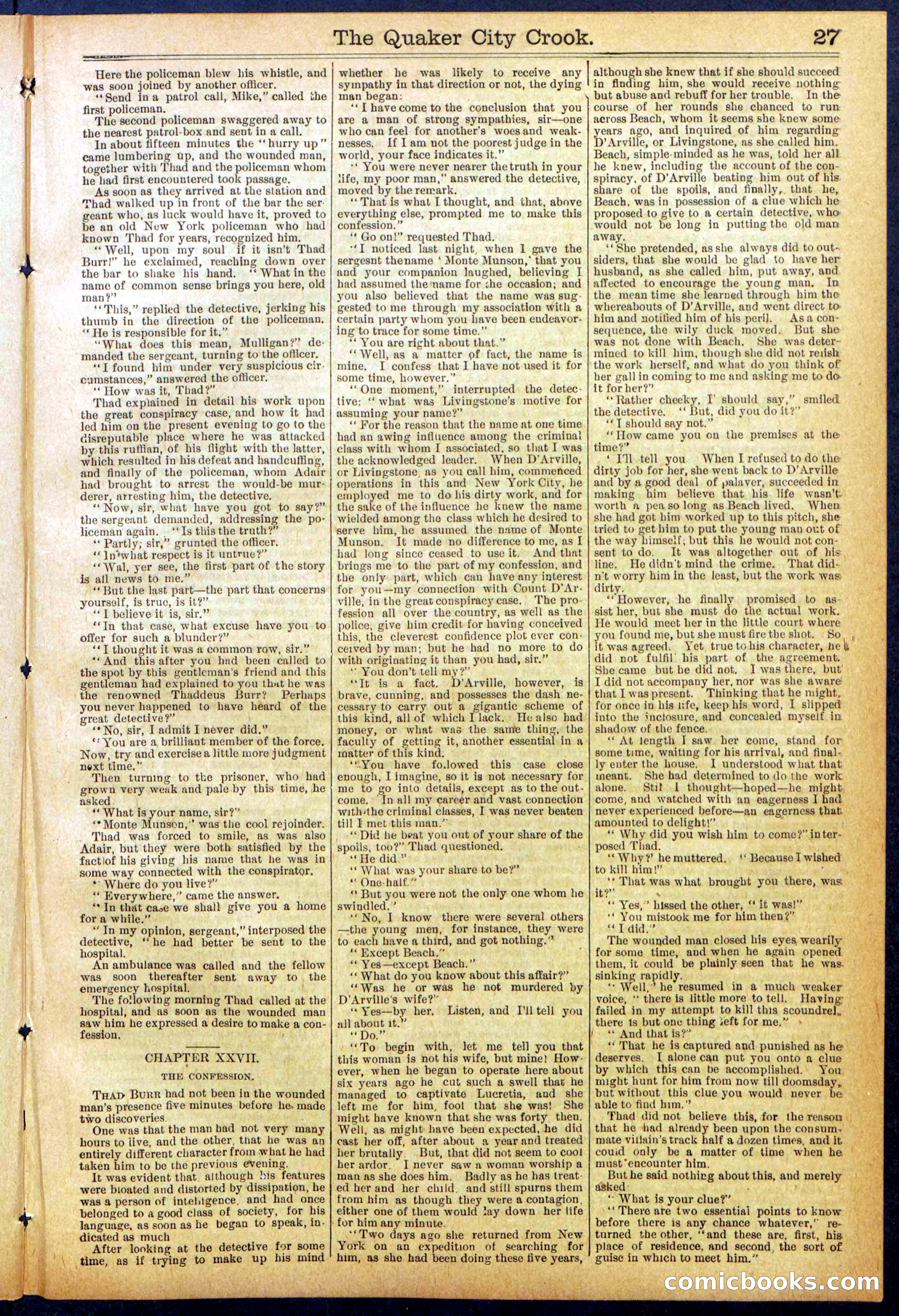 Beadle's New York Dime Library, No. 853 — page 27 of 32