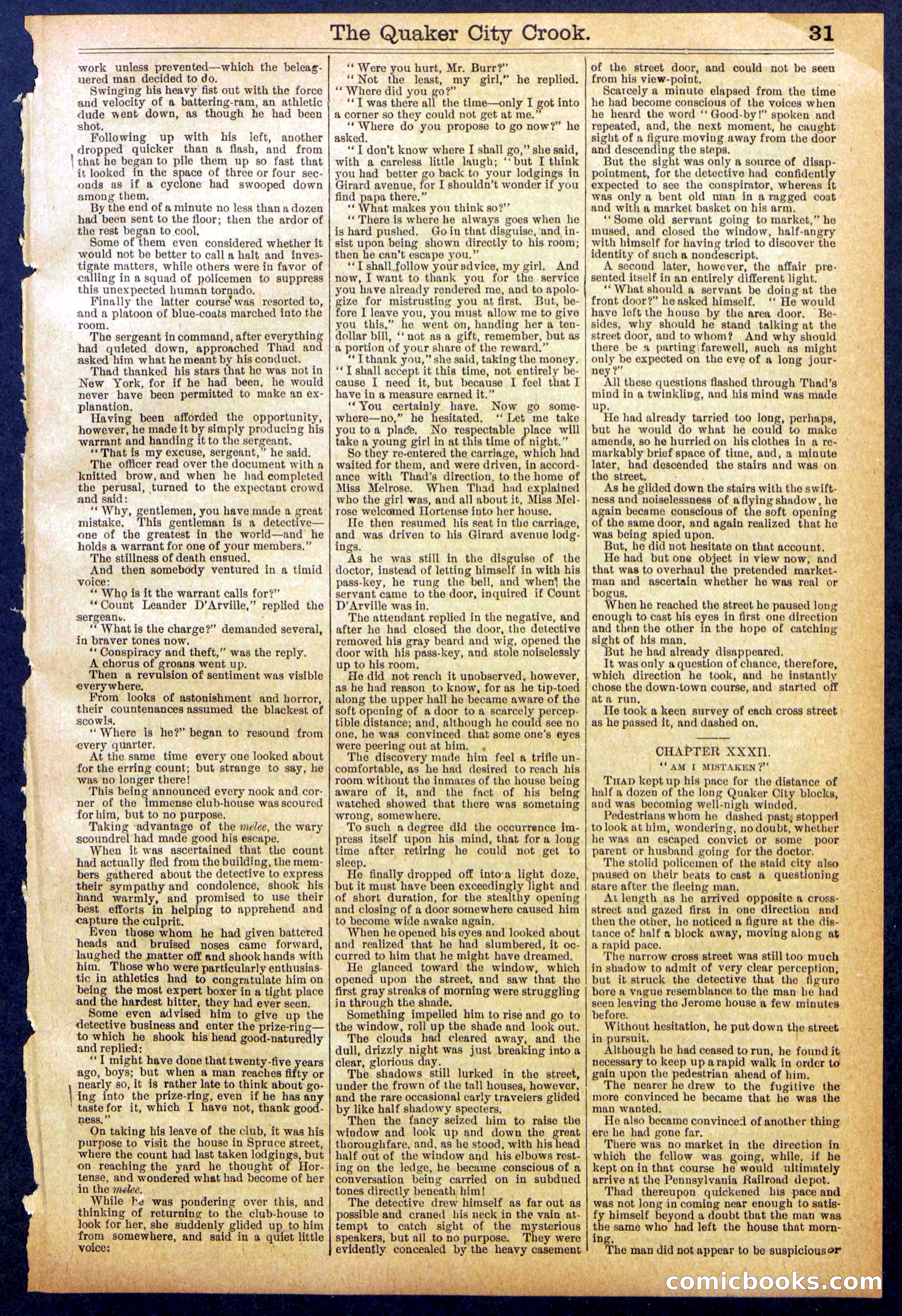 Beadle's New York Dime Library, No. 853 — page 31 of 32