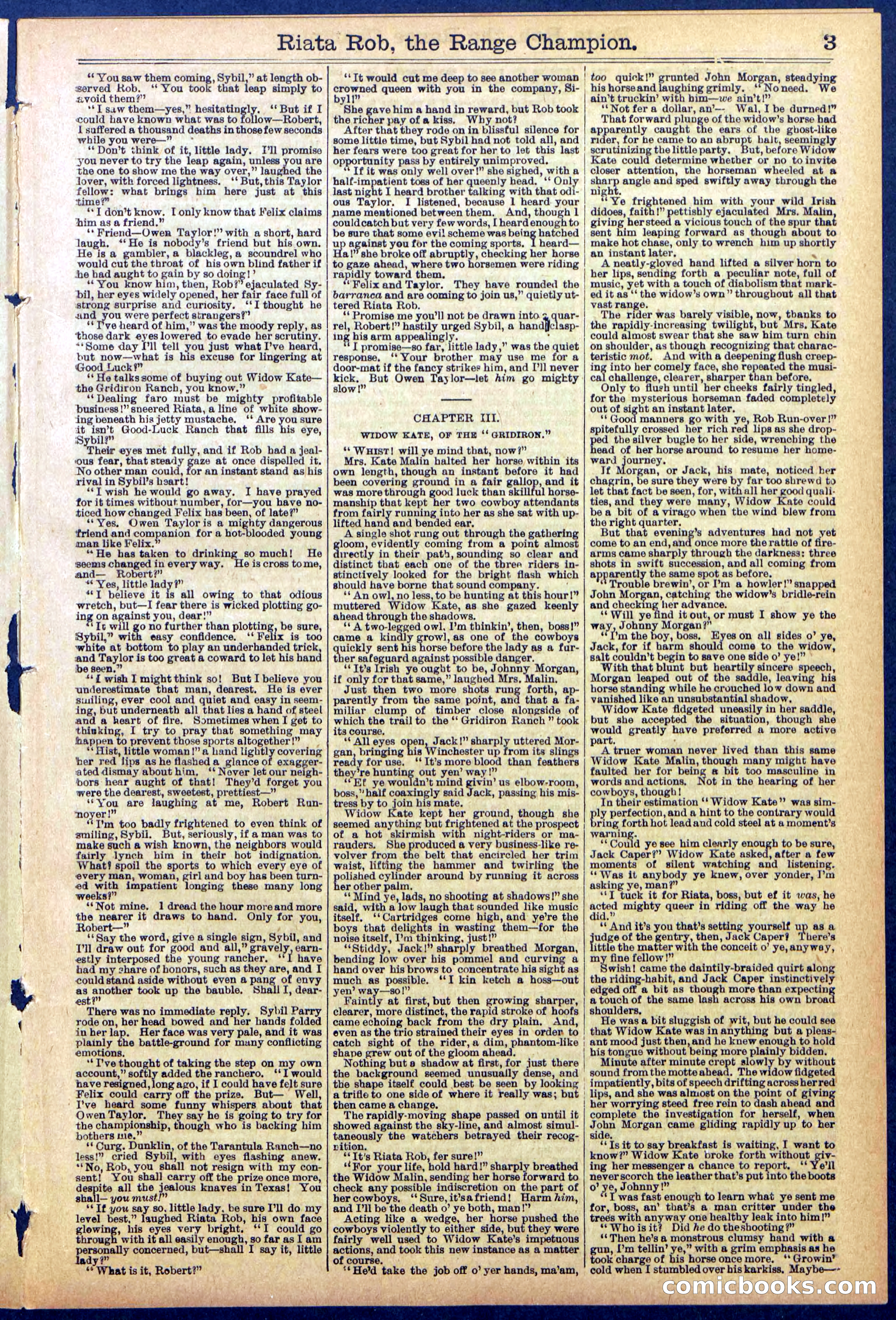 Beadle's New York Dime Library No. 862 — page 3 of 32