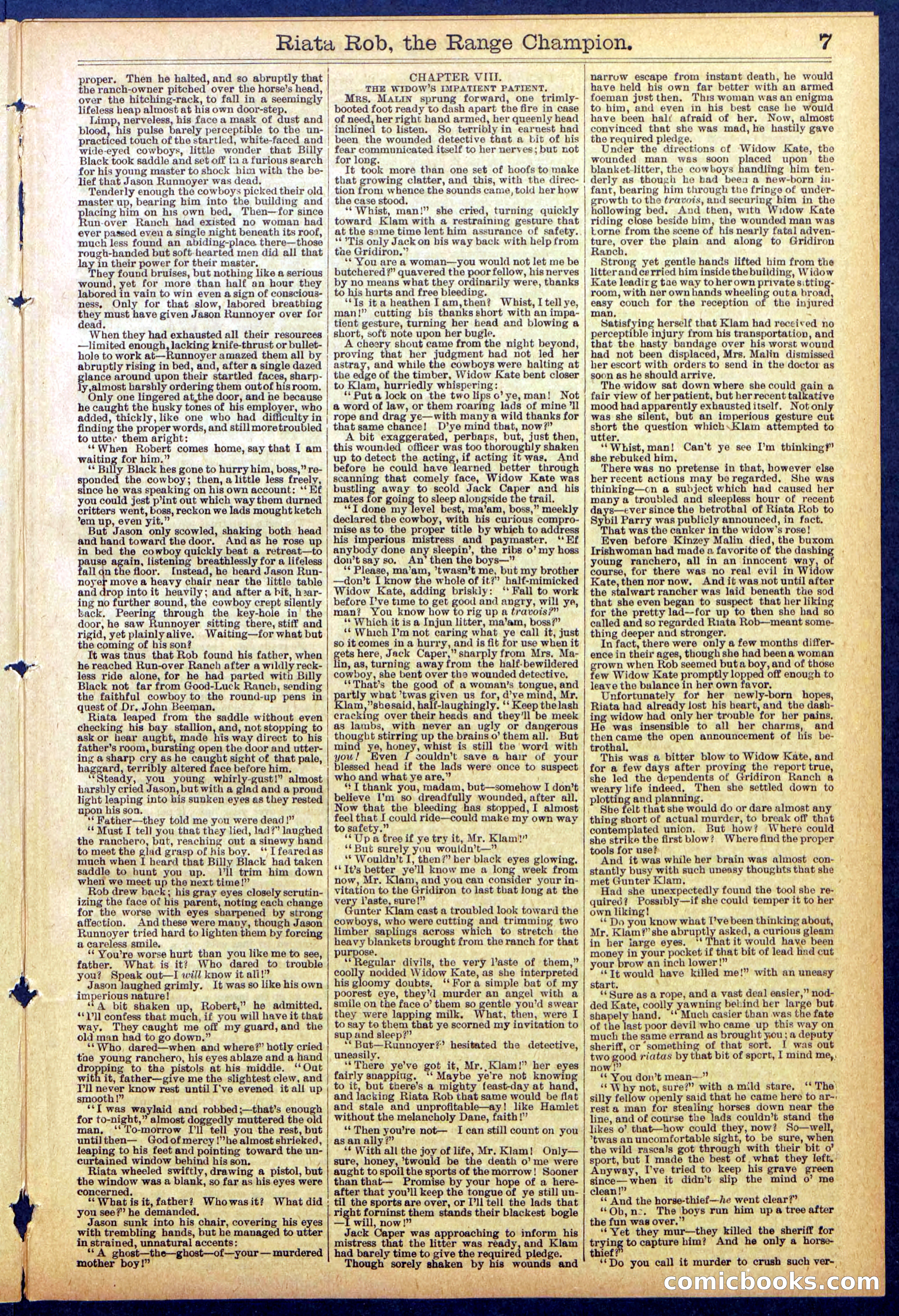Beadle's New York Dime Library No. 862 — page 7 of 32