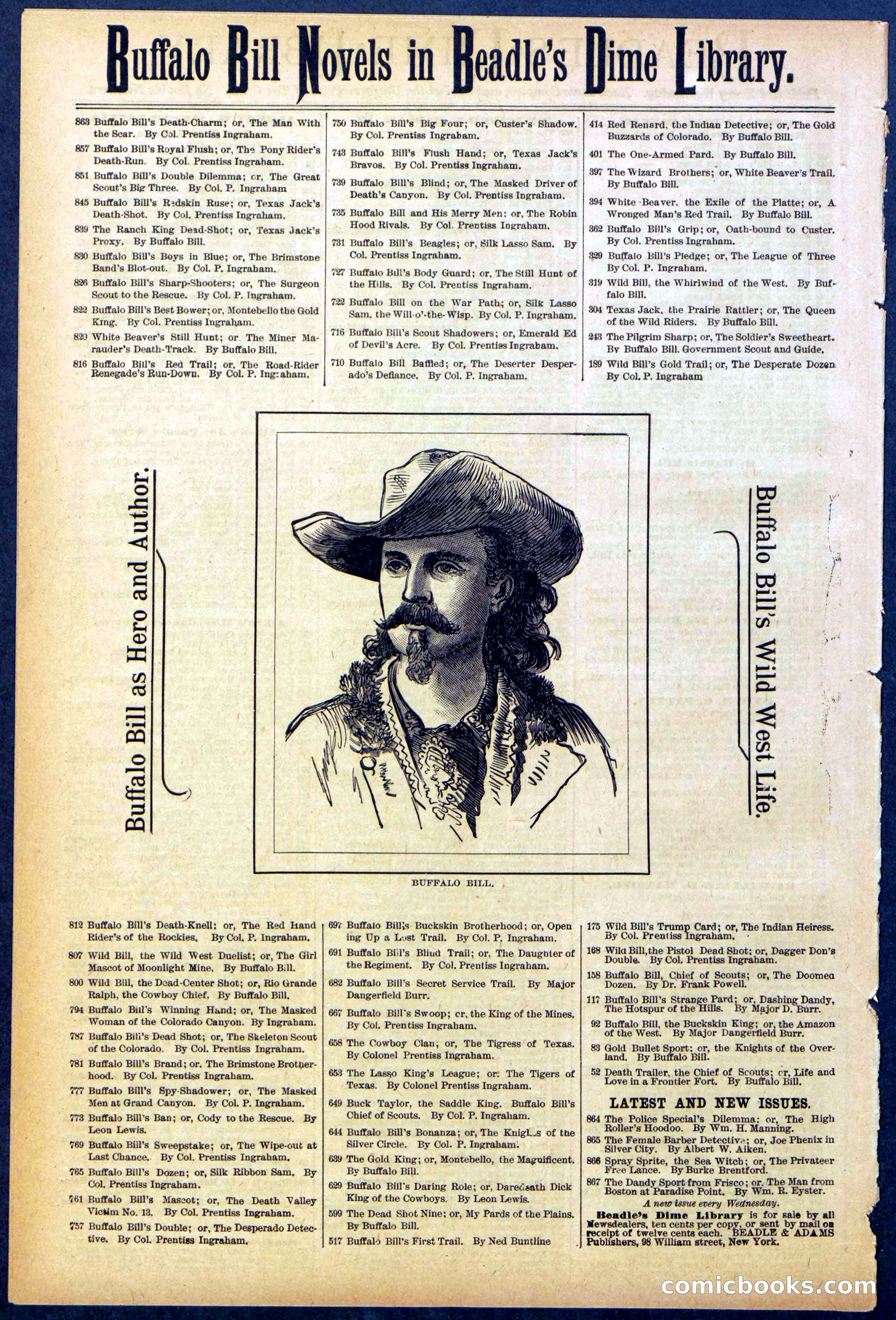 Beadle's New York Dime Library No. 862 — page 32 of 32