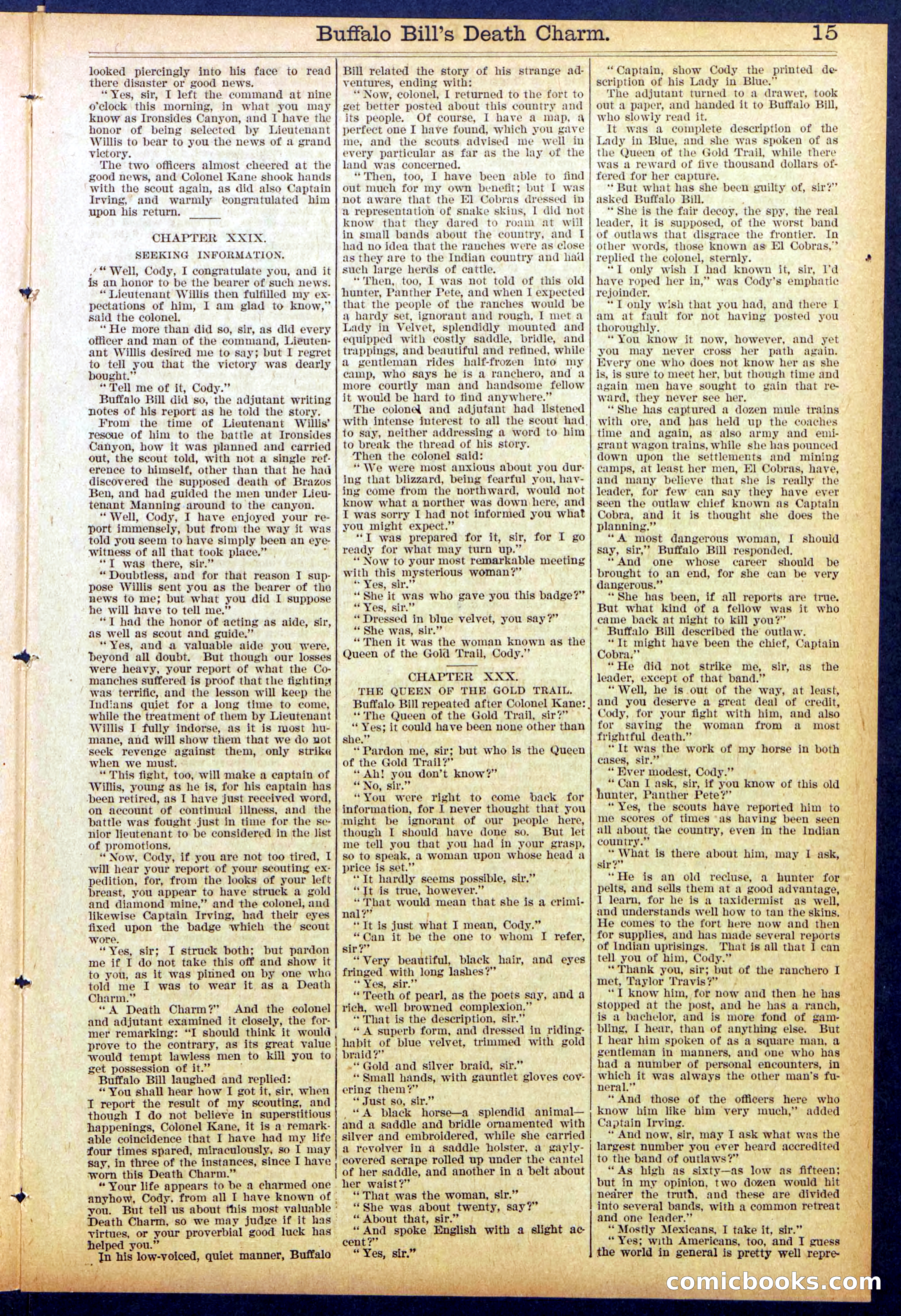 Beadle's New York Dime Library No. 863 — page 15 of 32