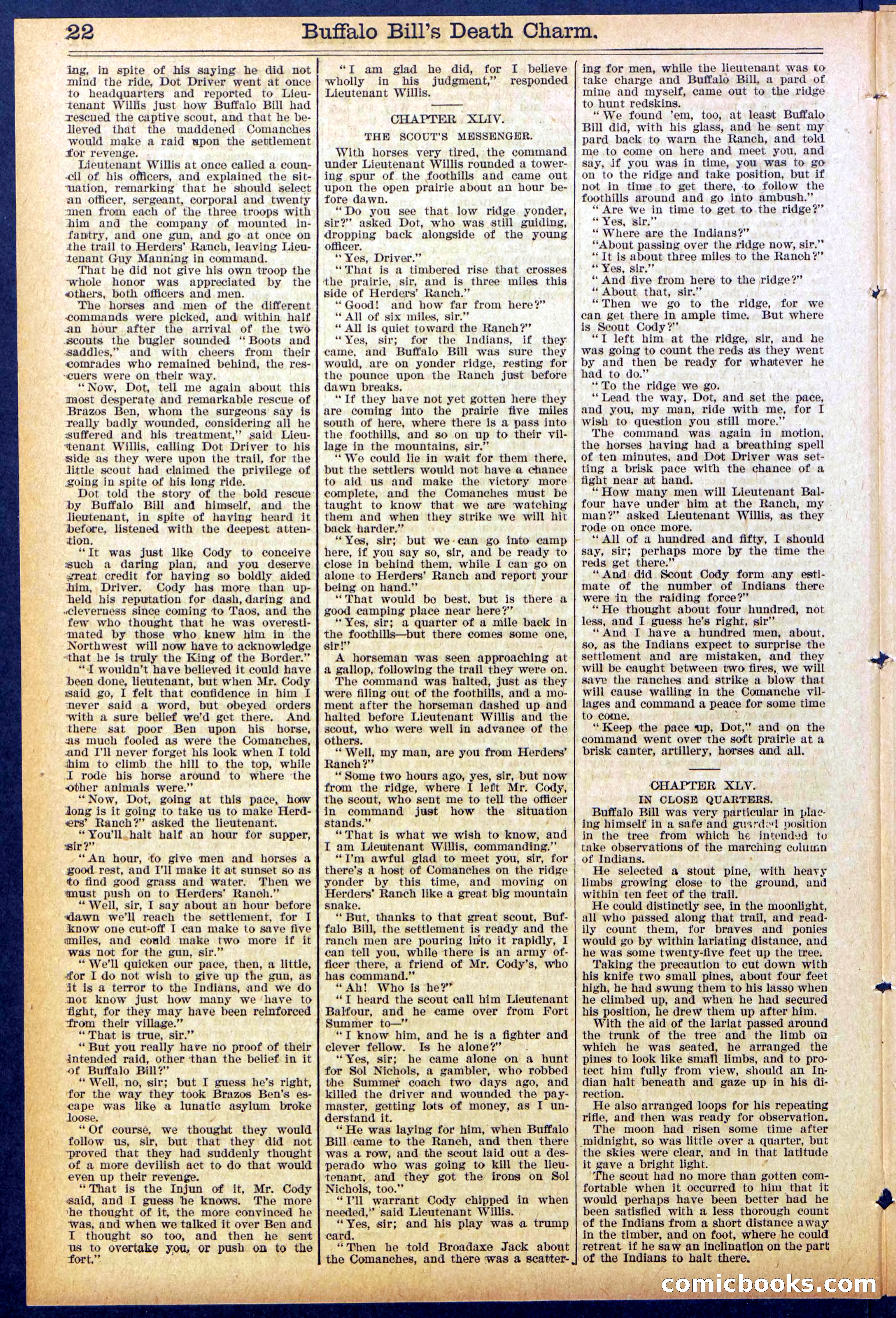 Beadle's New York Dime Library No. 863 — page 22 of 32