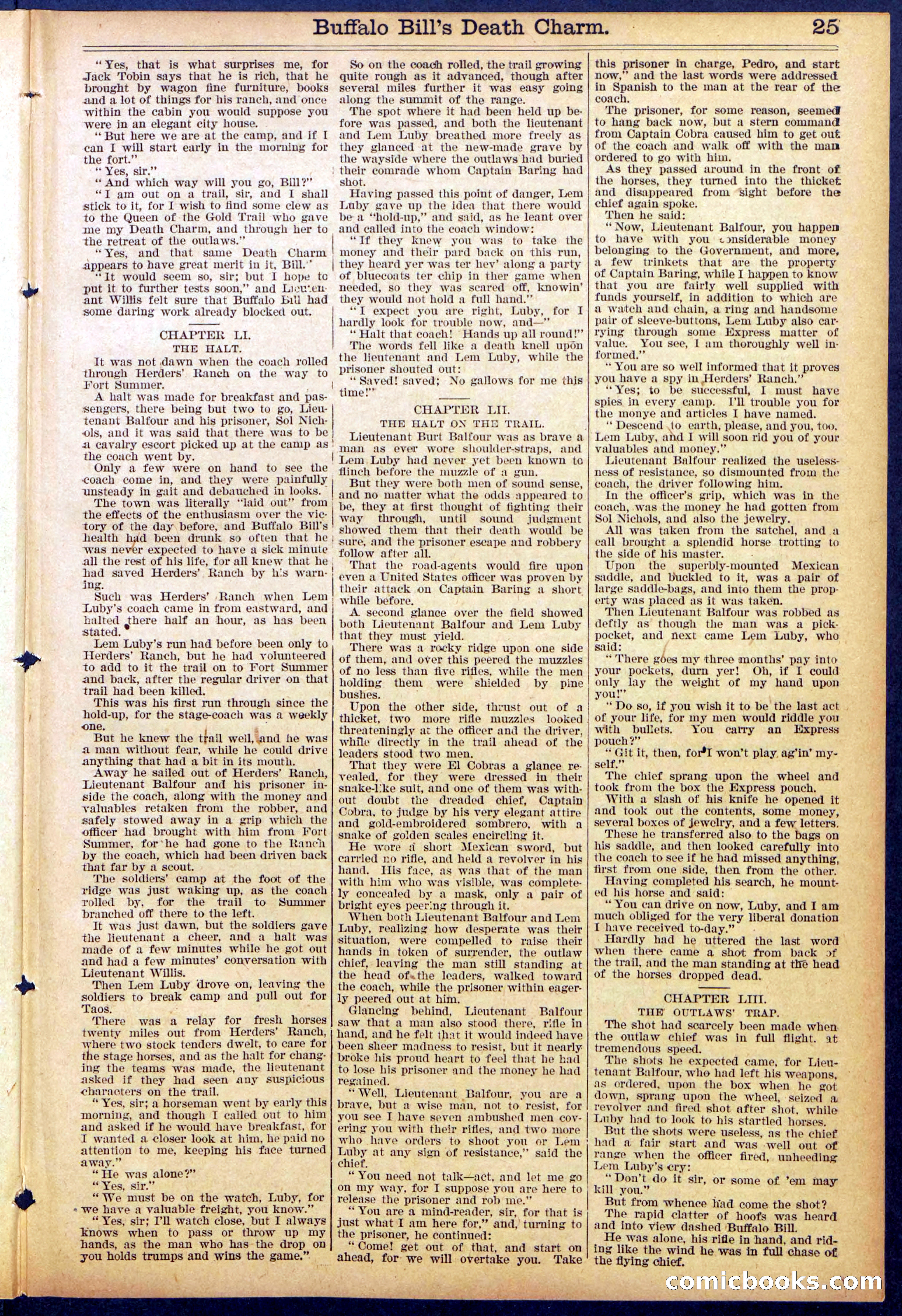 Beadle's New York Dime Library No. 863 — page 25 of 32