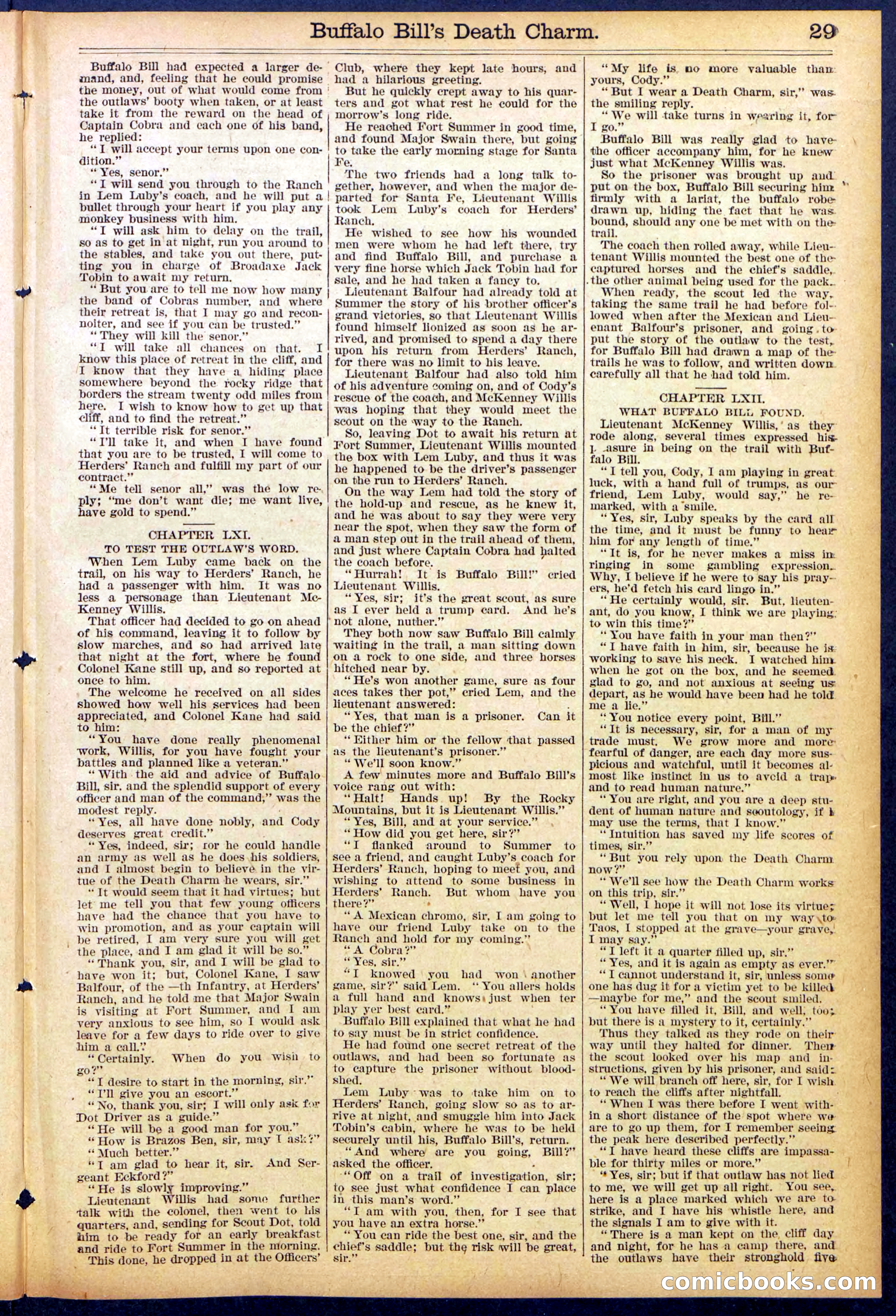 Beadle's New York Dime Library No. 863 — page 29 of 32