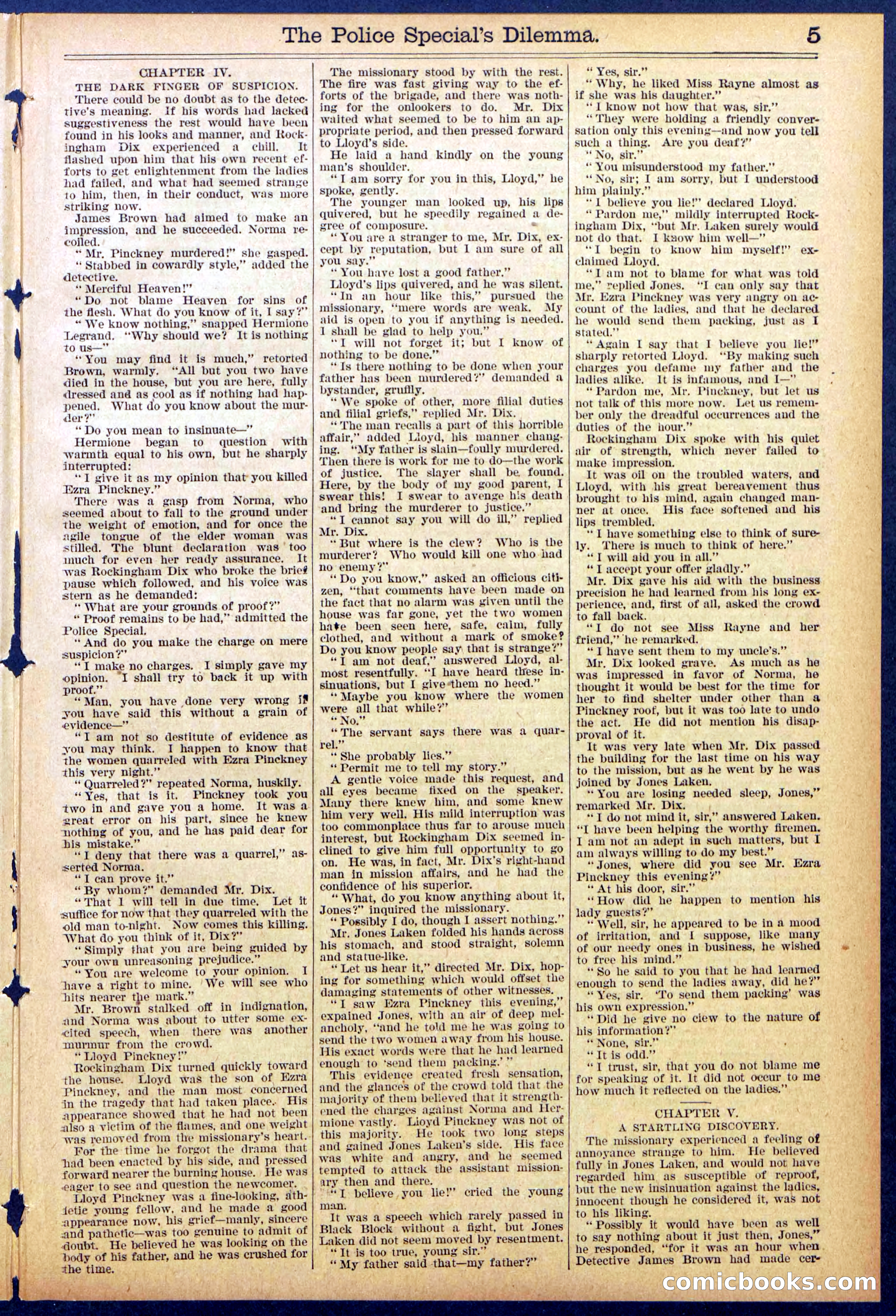 Beadle's Dime Library, No. 864 — page 5 of 32