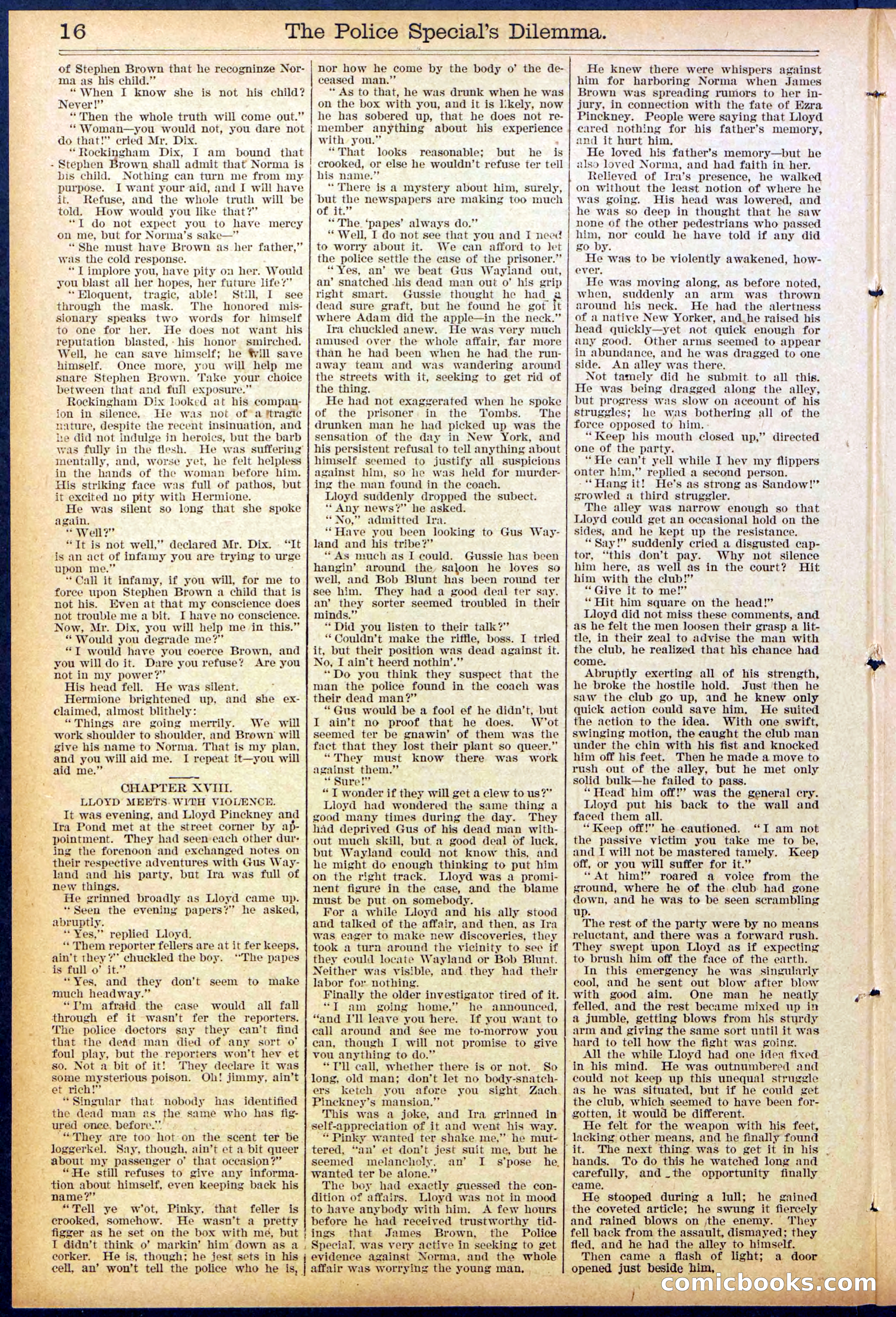 Beadle's Dime Library, No. 864 — page 16 of 32