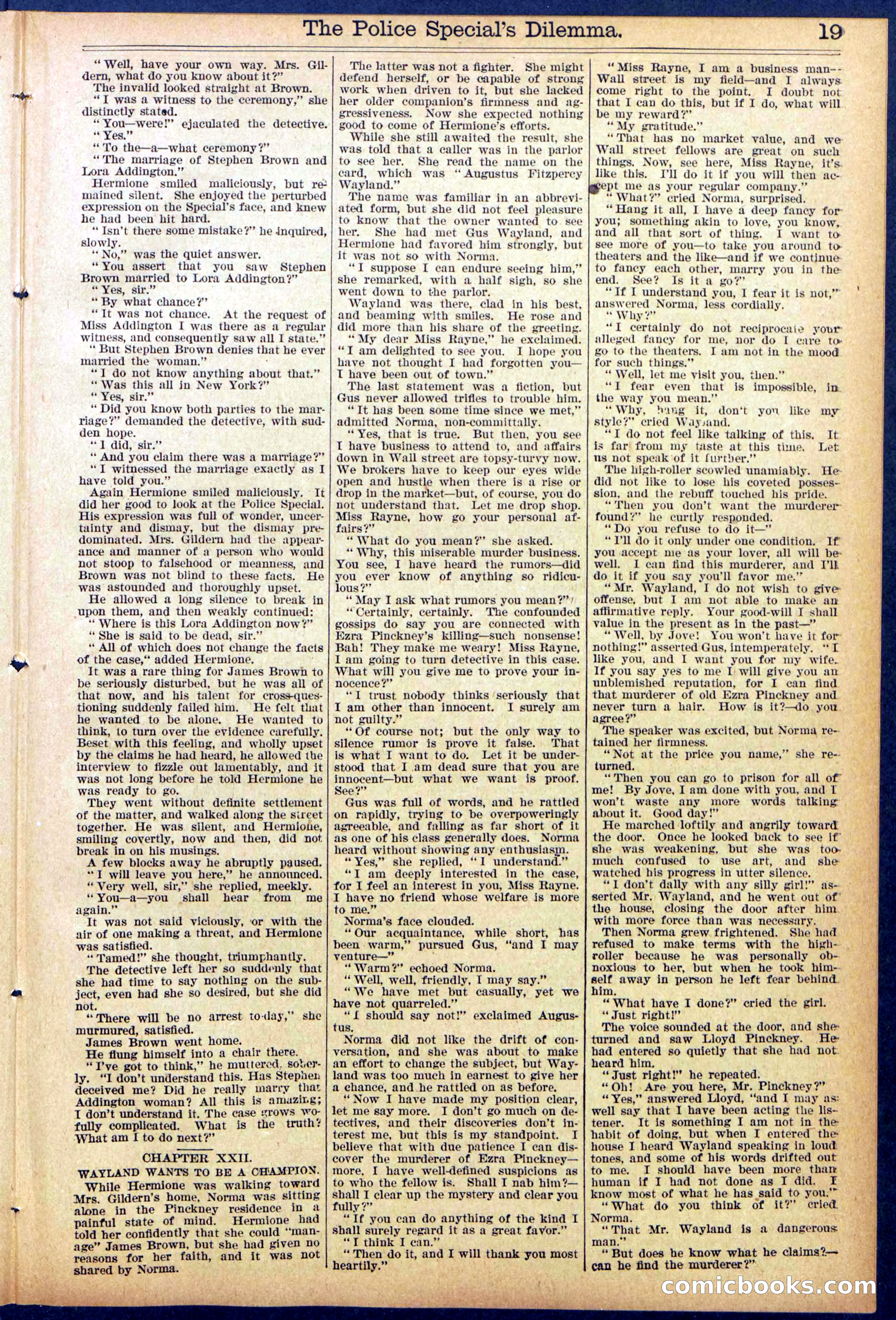 Beadle's Dime Library, No. 864 — page 19 of 32