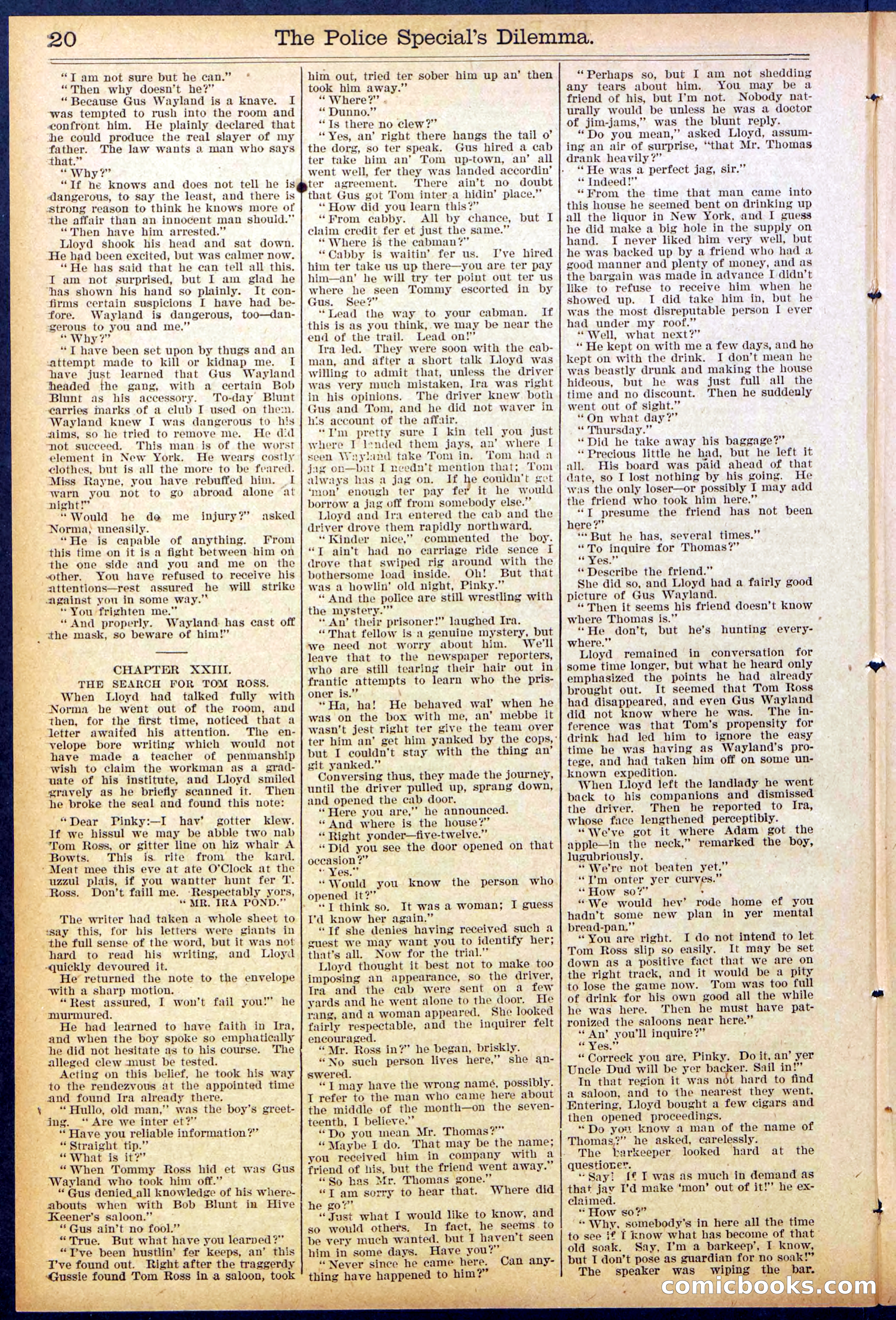 Beadle's Dime Library, No. 864 — page 20 of 32