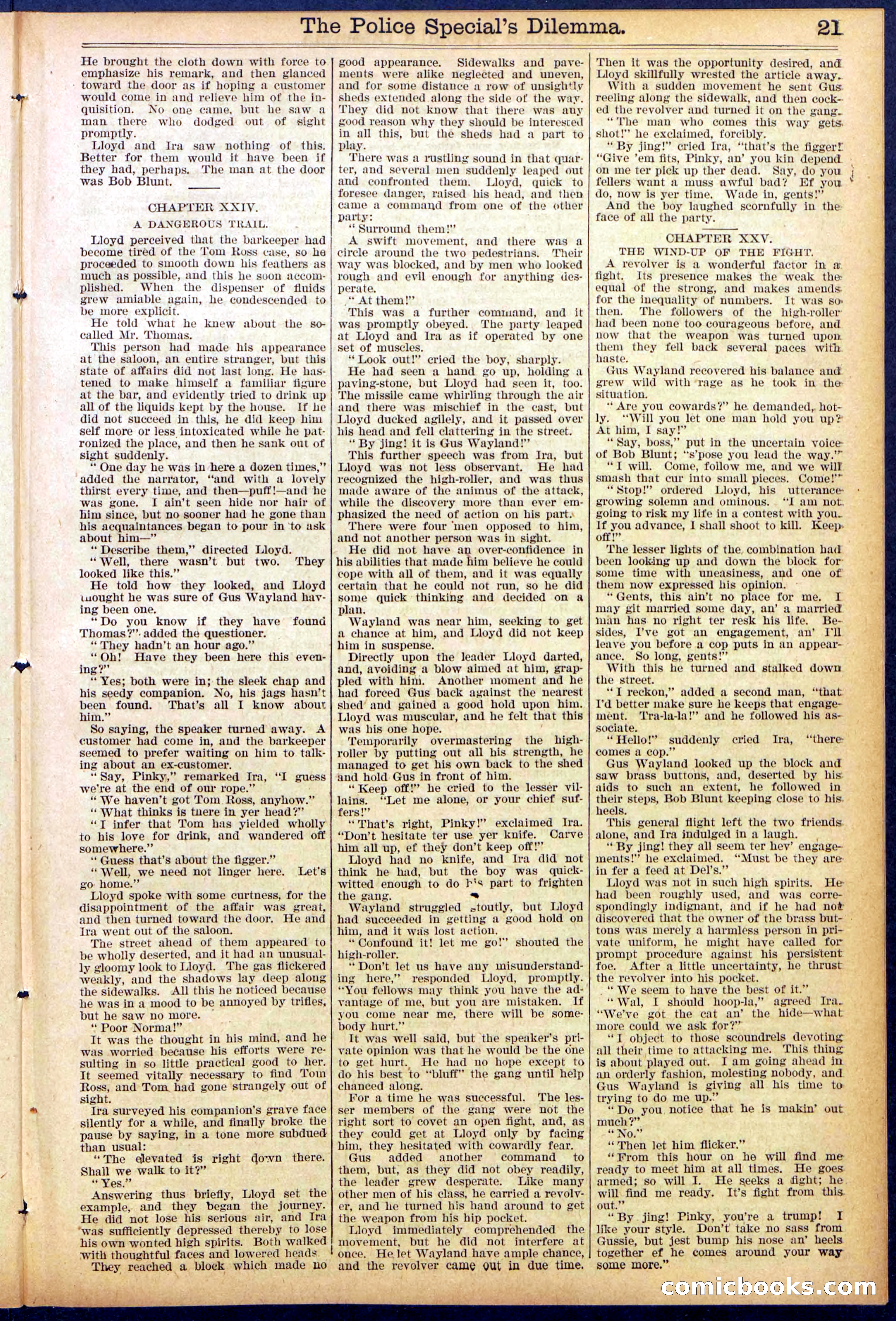 Beadle's Dime Library, No. 864 — page 21 of 32