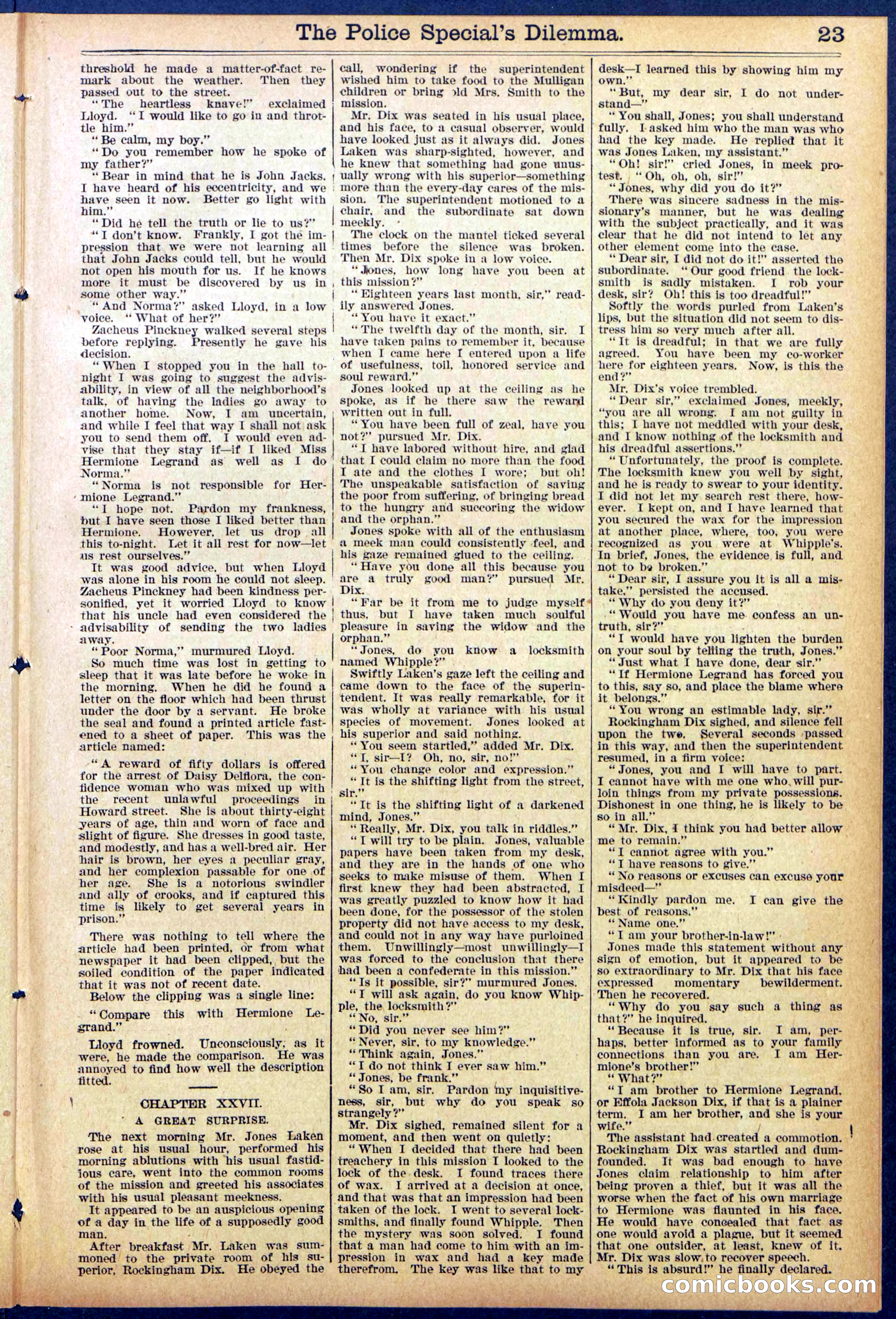 Beadle's Dime Library, No. 864 — page 23 of 32