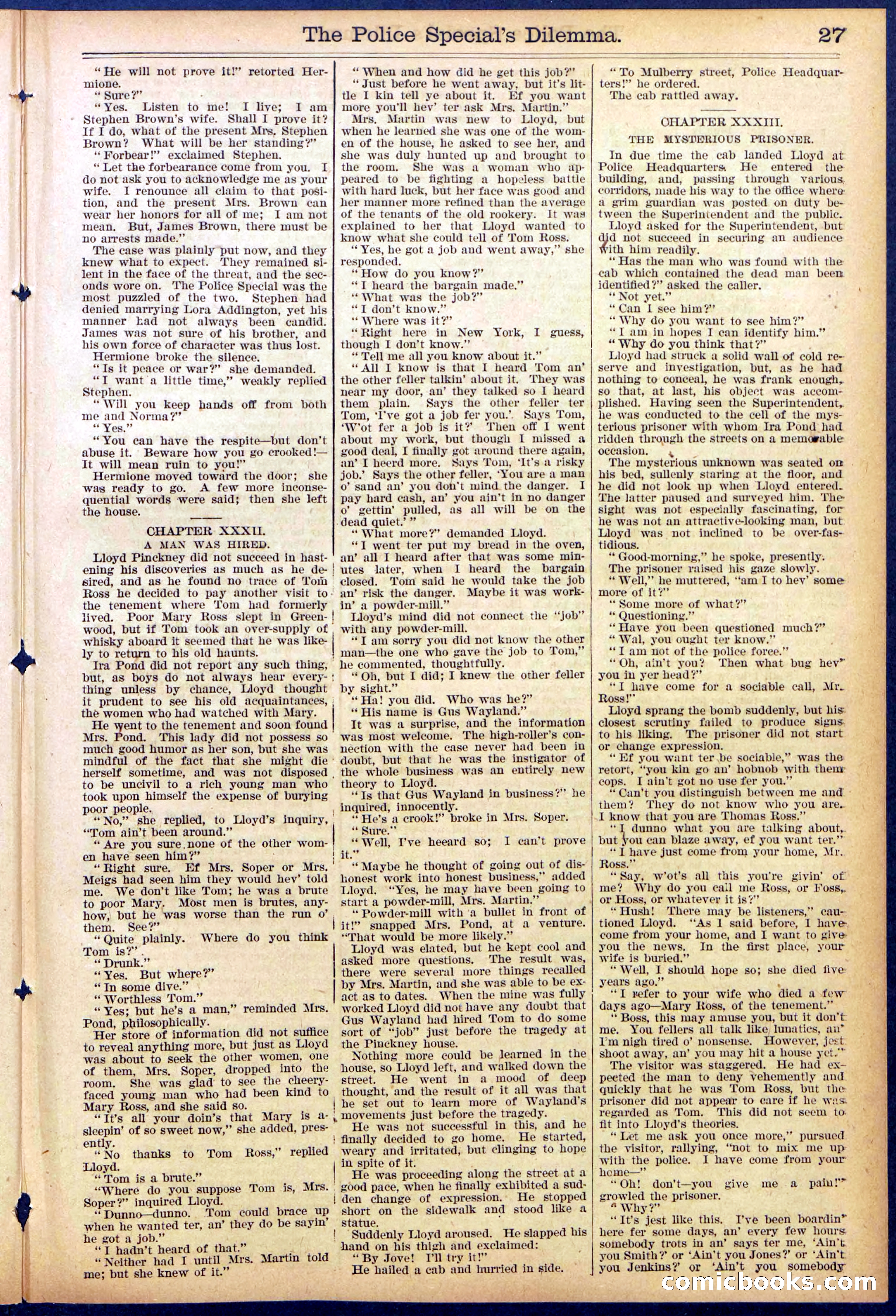 Beadle's Dime Library, No. 864 — page 27 of 32