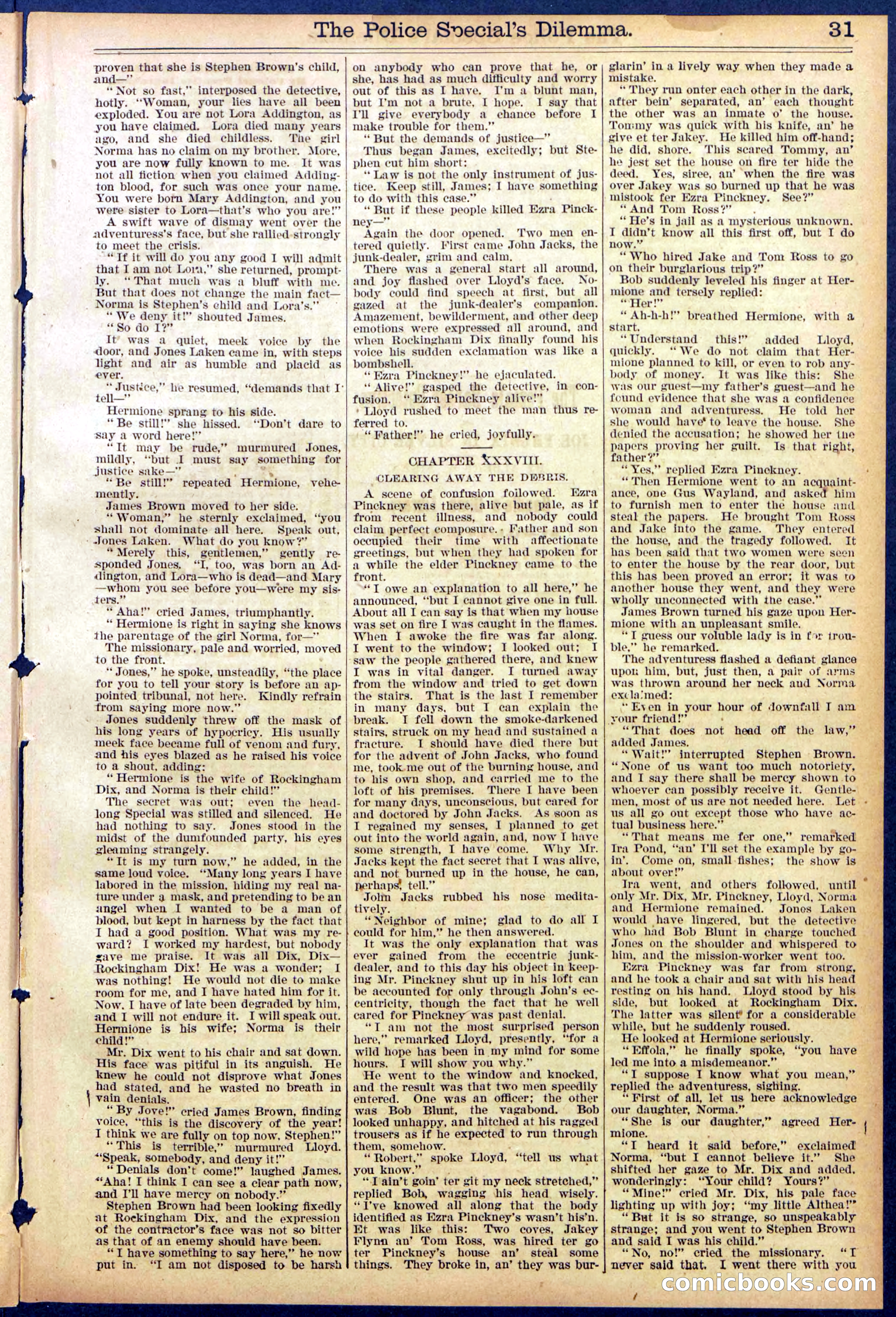 Beadle's Dime Library, No. 864 — page 31 of 32