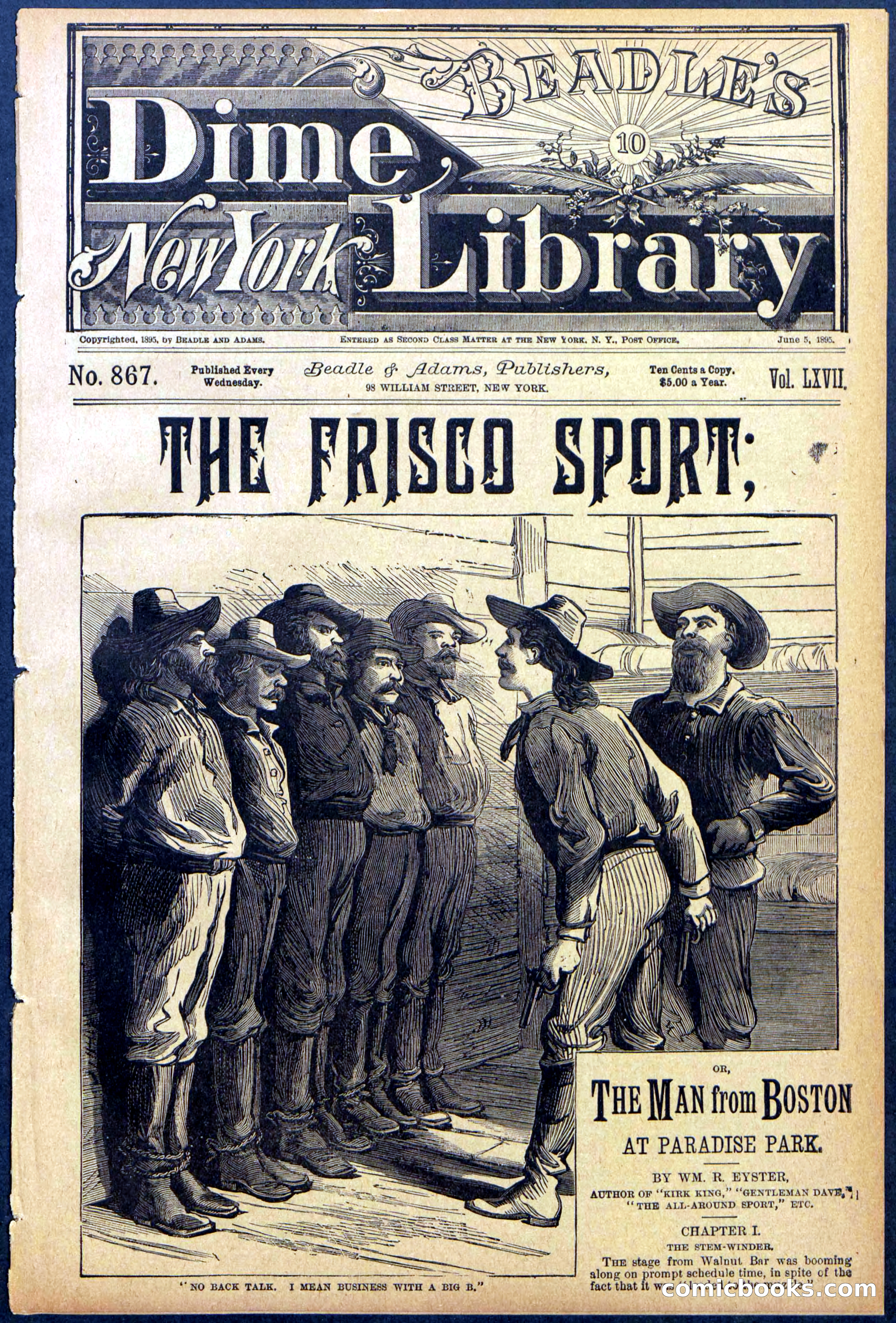 Beadle's New York Dime Library, No. 867 — page 1 of 32