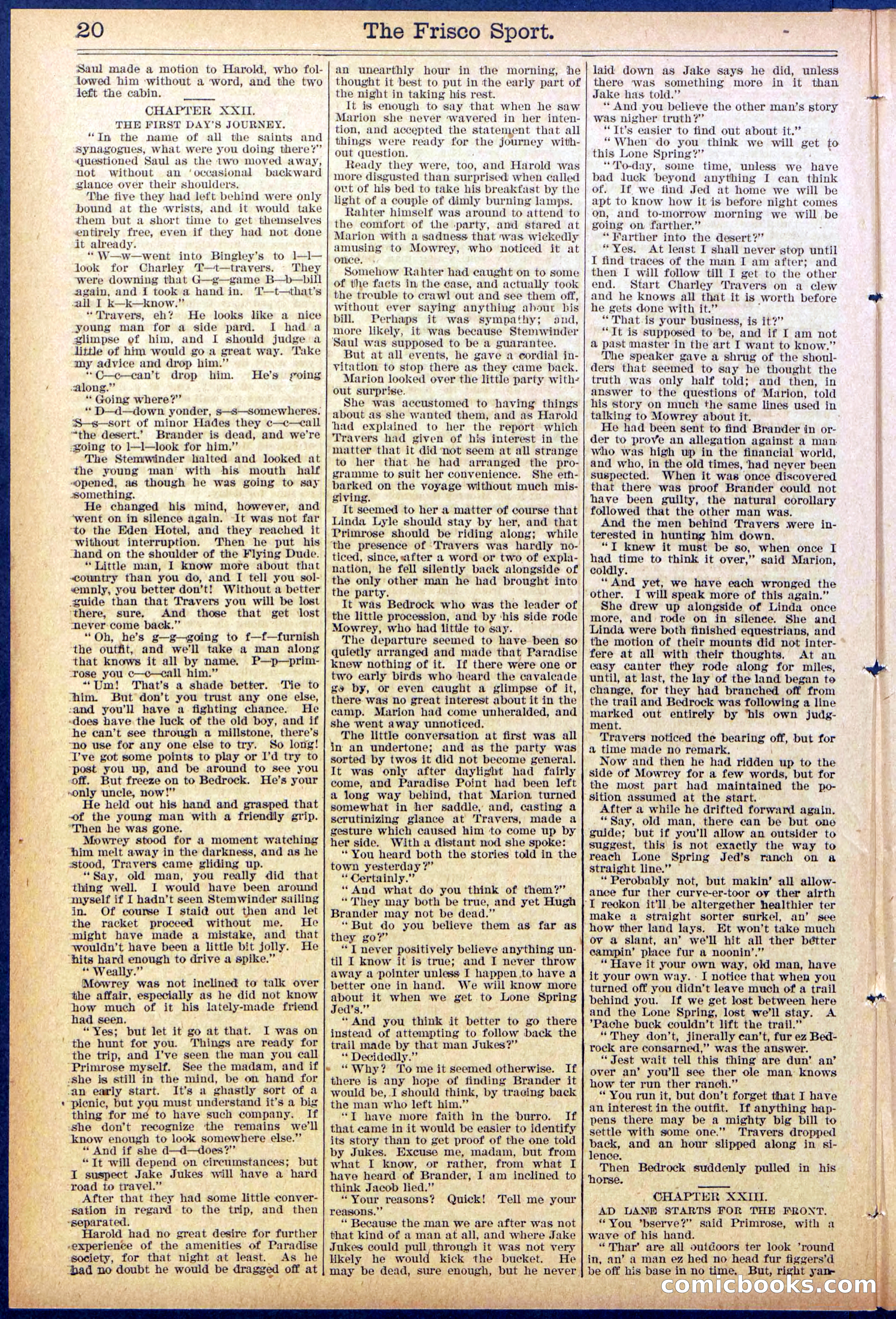 Beadle's New York Dime Library, No. 867 — page 20 of 32