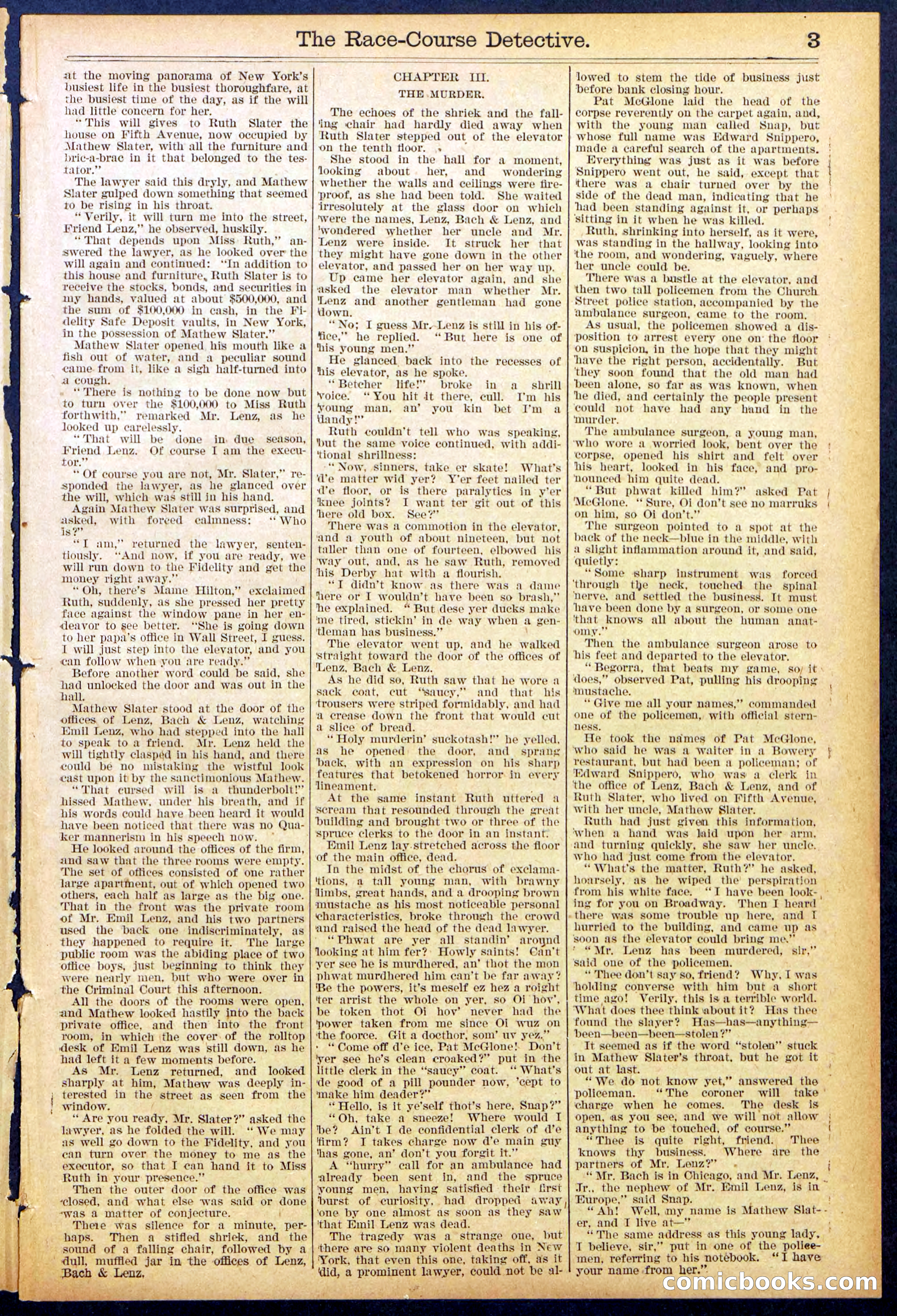 Beadle's Dime Library No. 868 — page 3 of 32