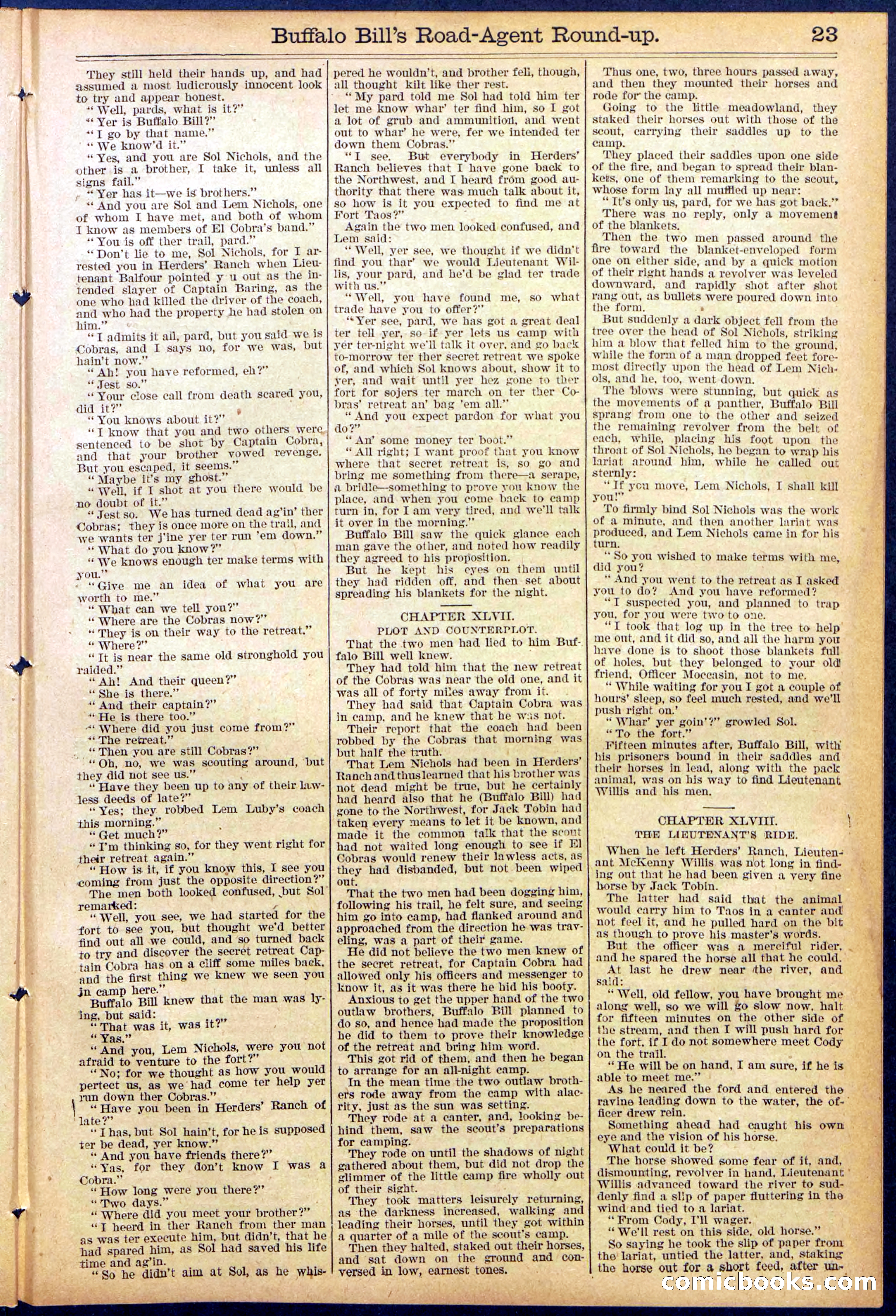 Beadle's Dime Library No. 869 — page 23 of 32