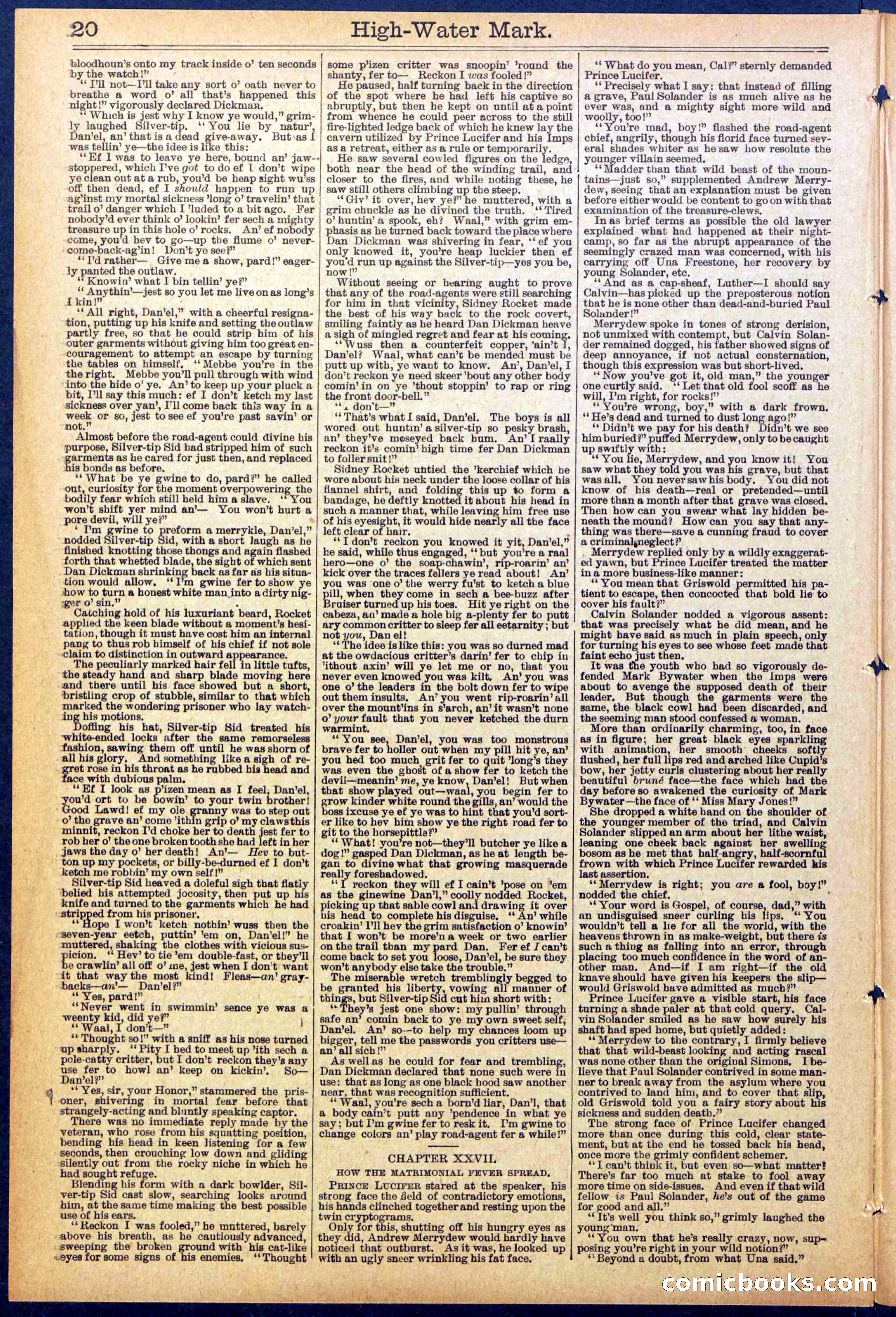 Beadle's New York Dime Library No. 870 — page 20 of 32