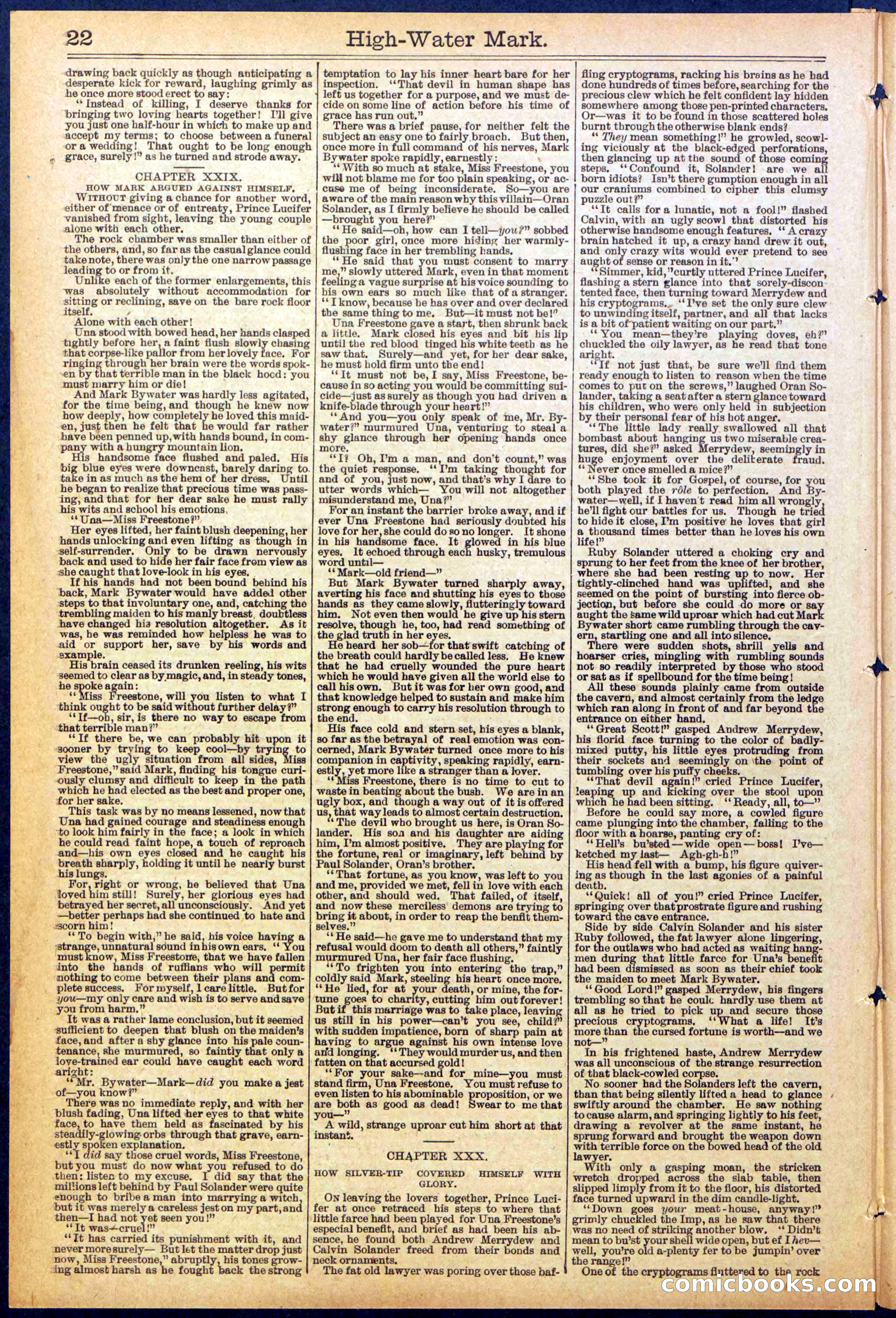 Beadle's New York Dime Library No. 870 — page 22 of 32