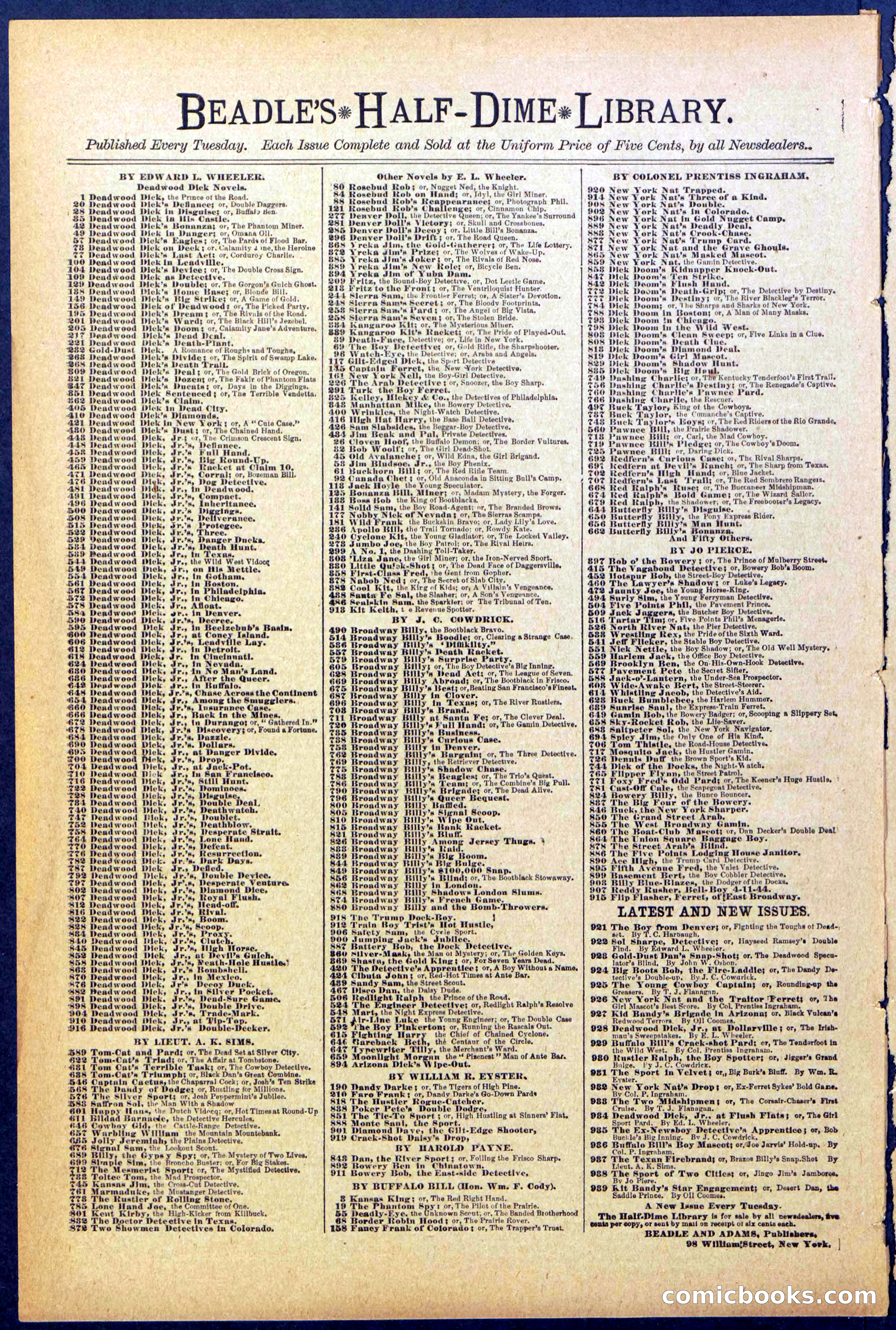 Beadle's New York Dime Library No. 870 — page 30 of 32